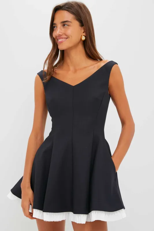 Black Multi Dorothie Off-Shoulder Mini Dress sold by Tuckernuck
