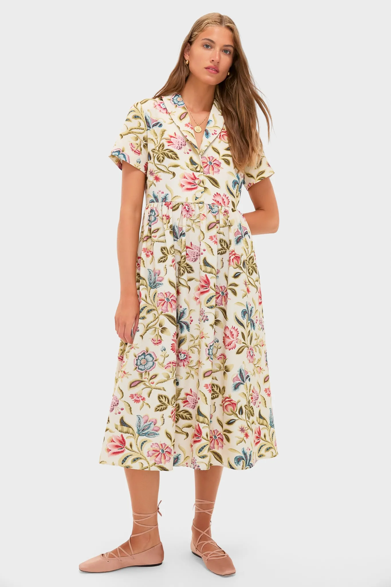 Dianthus Floral Adelaide Dress sold by Tuckernuck