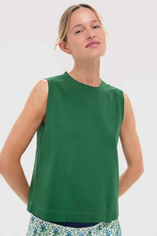 Green Cotton Sasha Tank sold by Tuckernuck