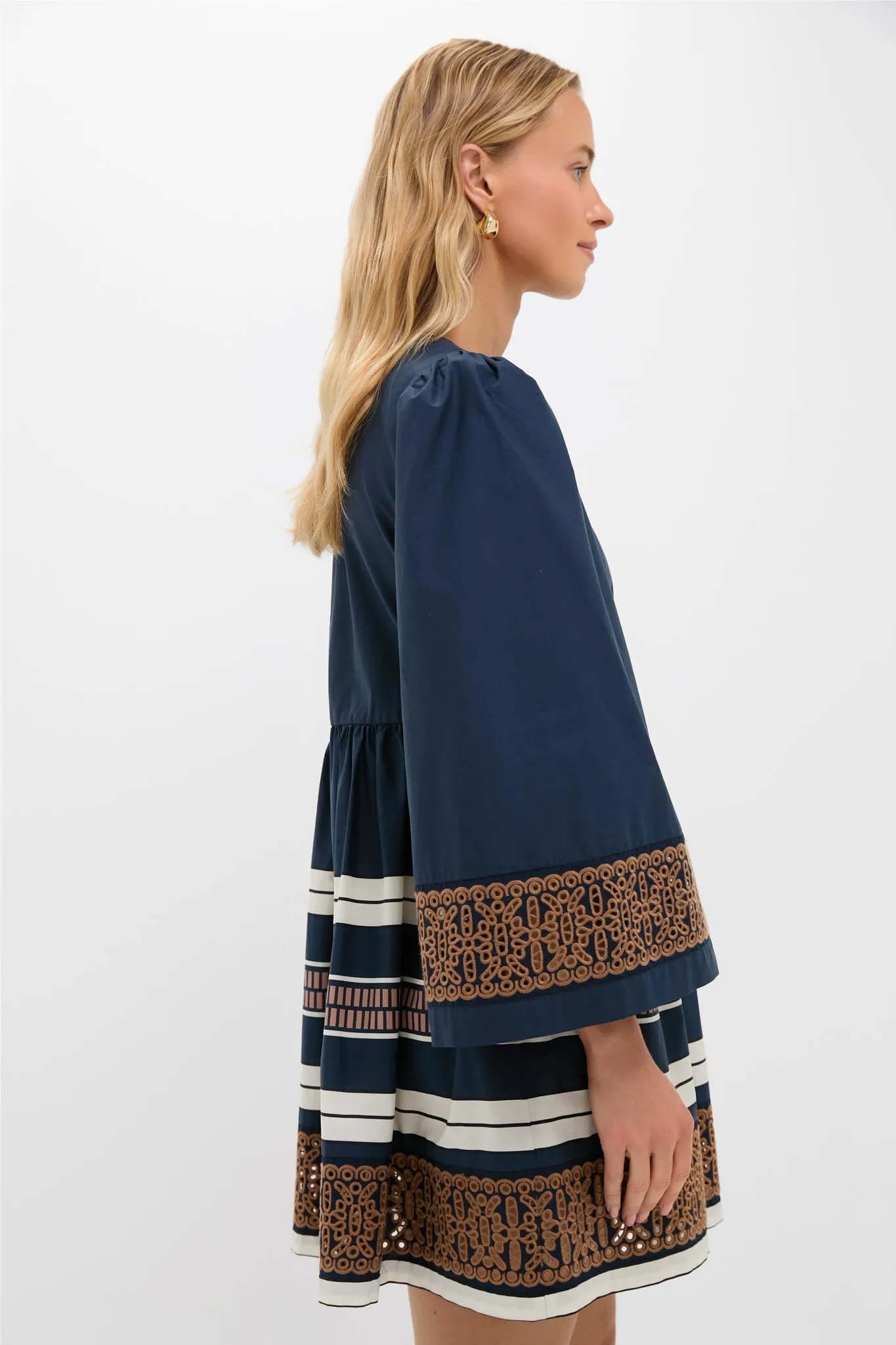 Riverside Stripe Cotton Eyelet Izzie Dress sold by Tuckernuck product image thumbnail 3