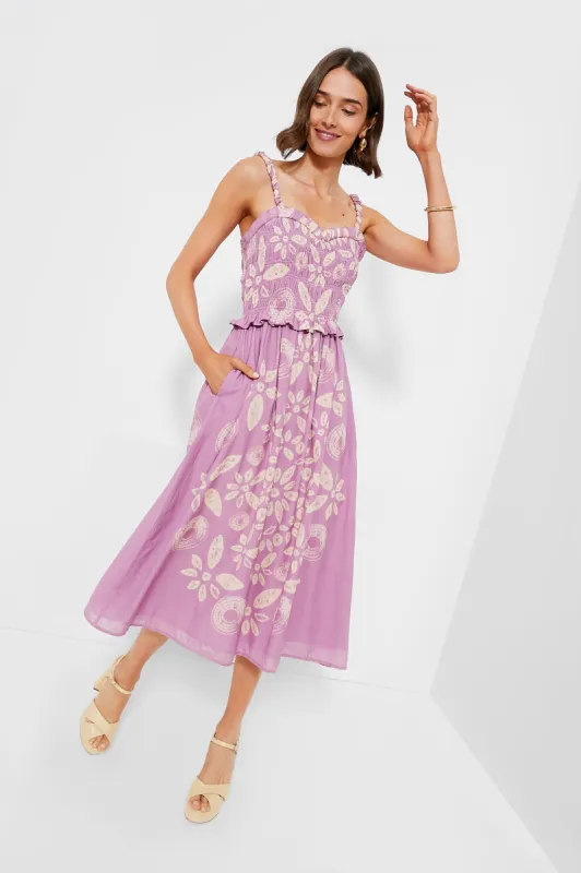 Lilac Thea Tie Dye Print Tank Dress sold by Tuckernuck