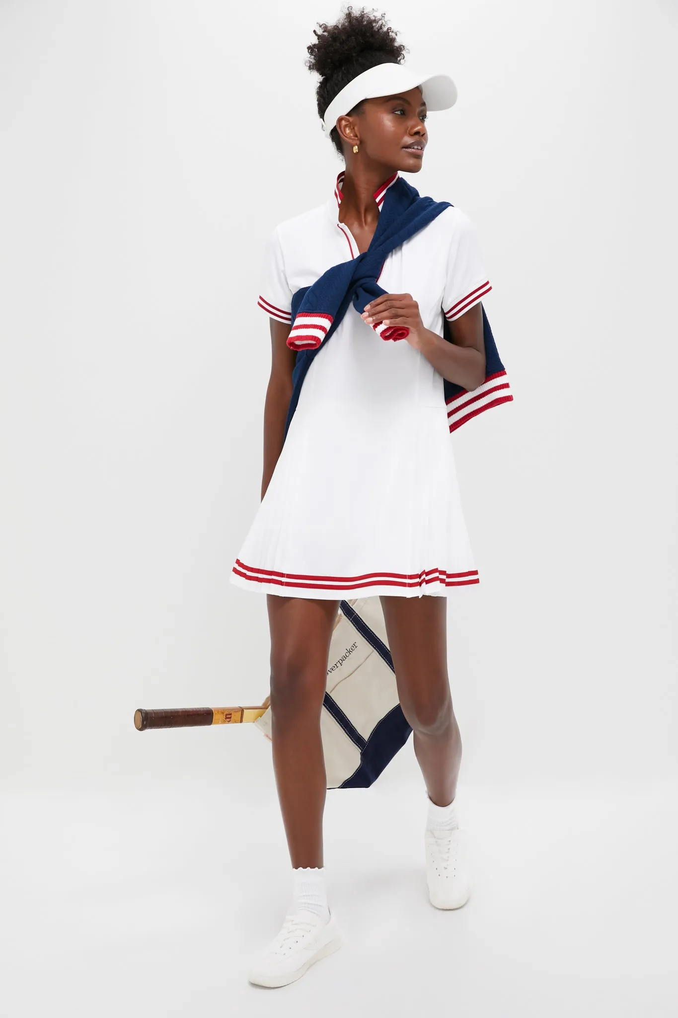 White Beatrice Tennis Dress sold by Tuckernuck product image thumbnail 3