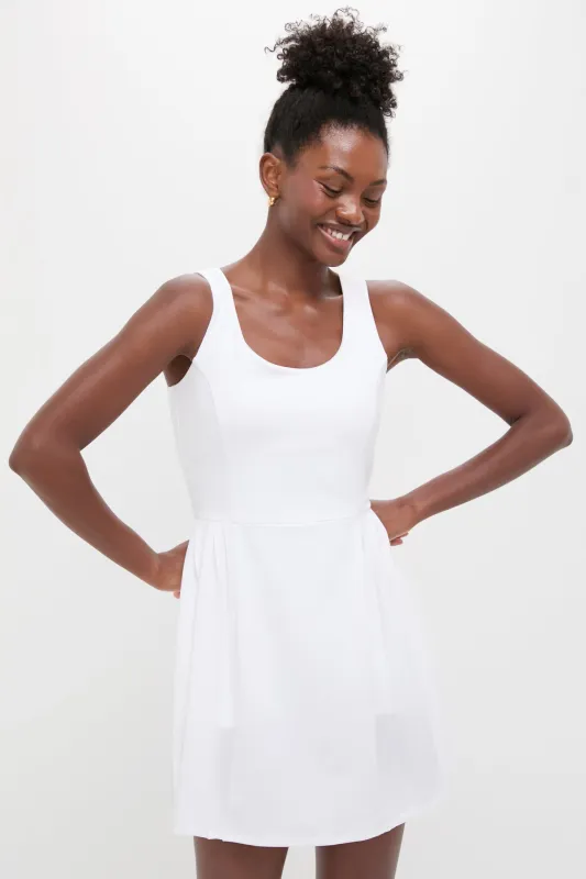 White Racerback Brent Tennis Dress sold by Tuckernuck