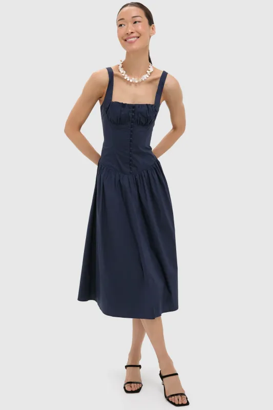 Deep Lake Emmett Dress made by Cult Gaia