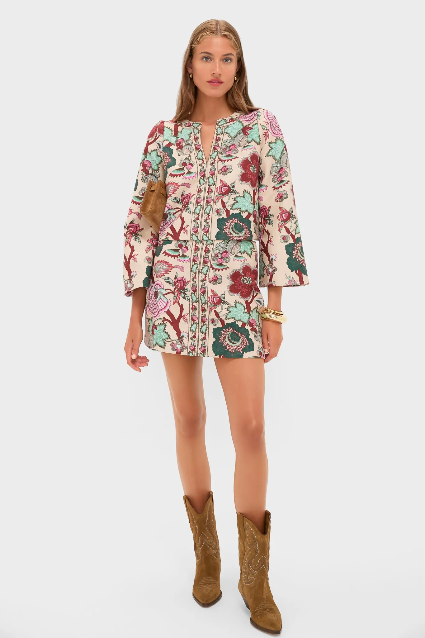 Garden Scrollwork Jacquard Meg Mini Skirt sold by Tuckernuck product image thumbnail 2