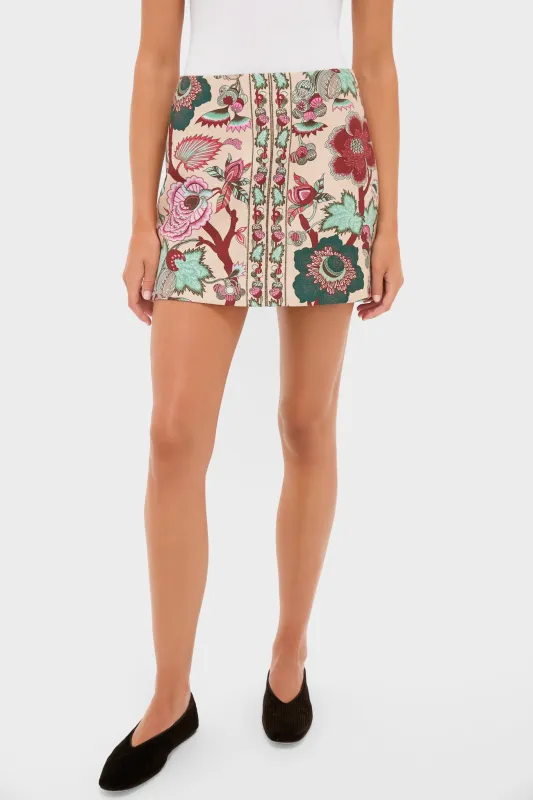 Garden Scrollwork Jacquard Meg Mini Skirt sold by Tuckernuck