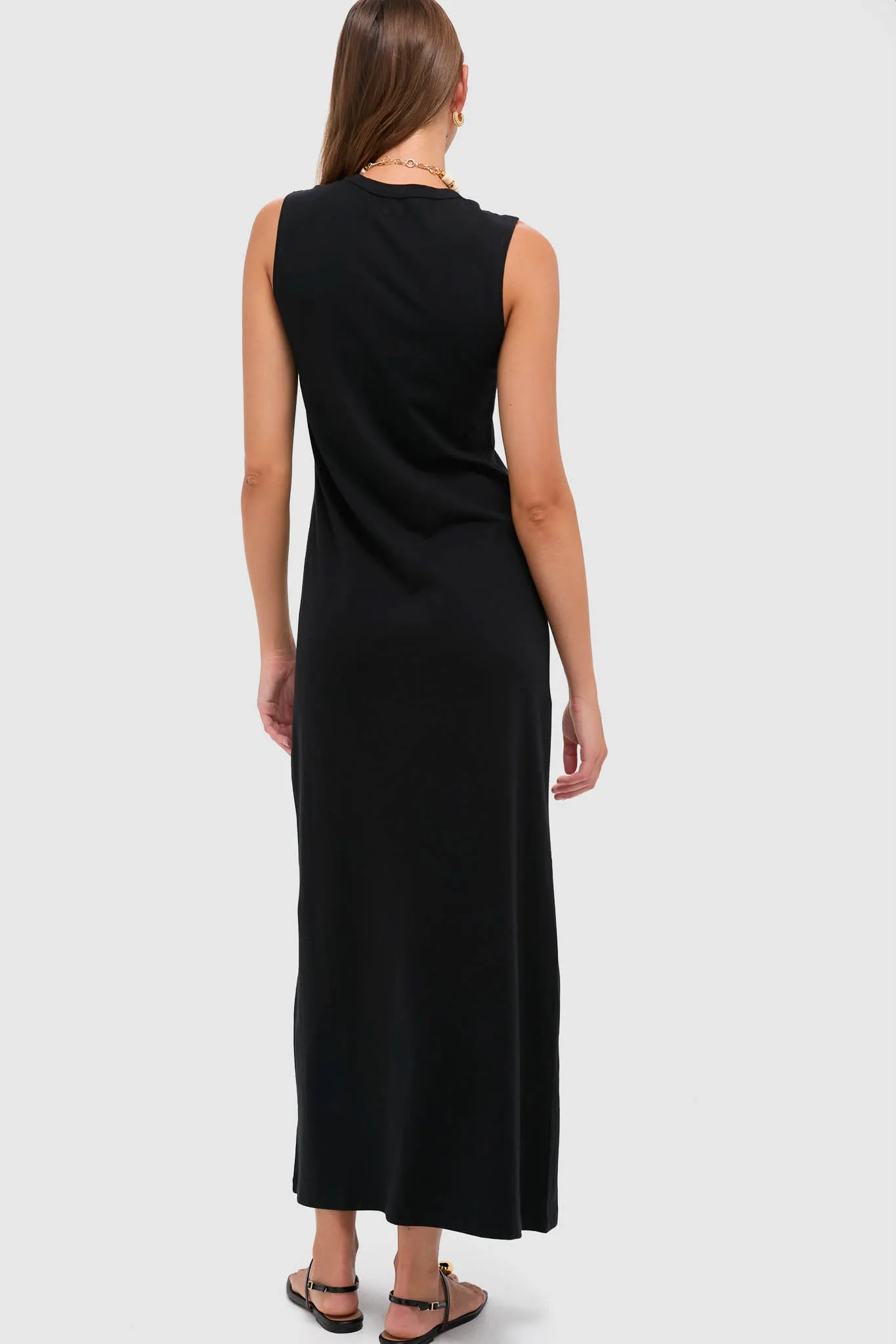 Black Margo Sleeveless Maxi Dress sold by Tuckernuck product image thumbnail 4
