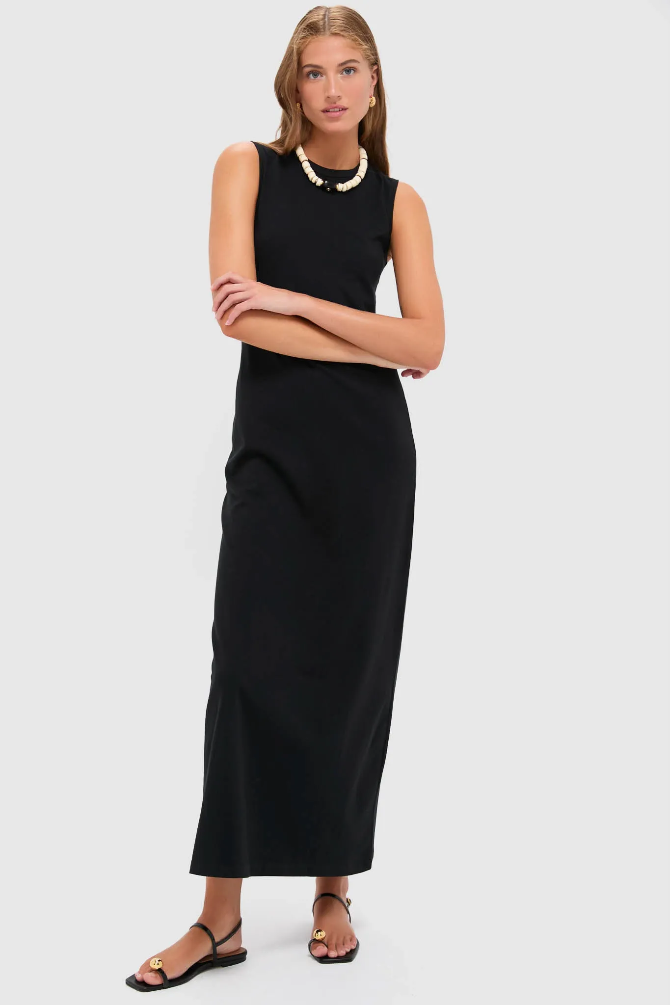 Black Margo Sleeveless Maxi Dress sold by Tuckernuck