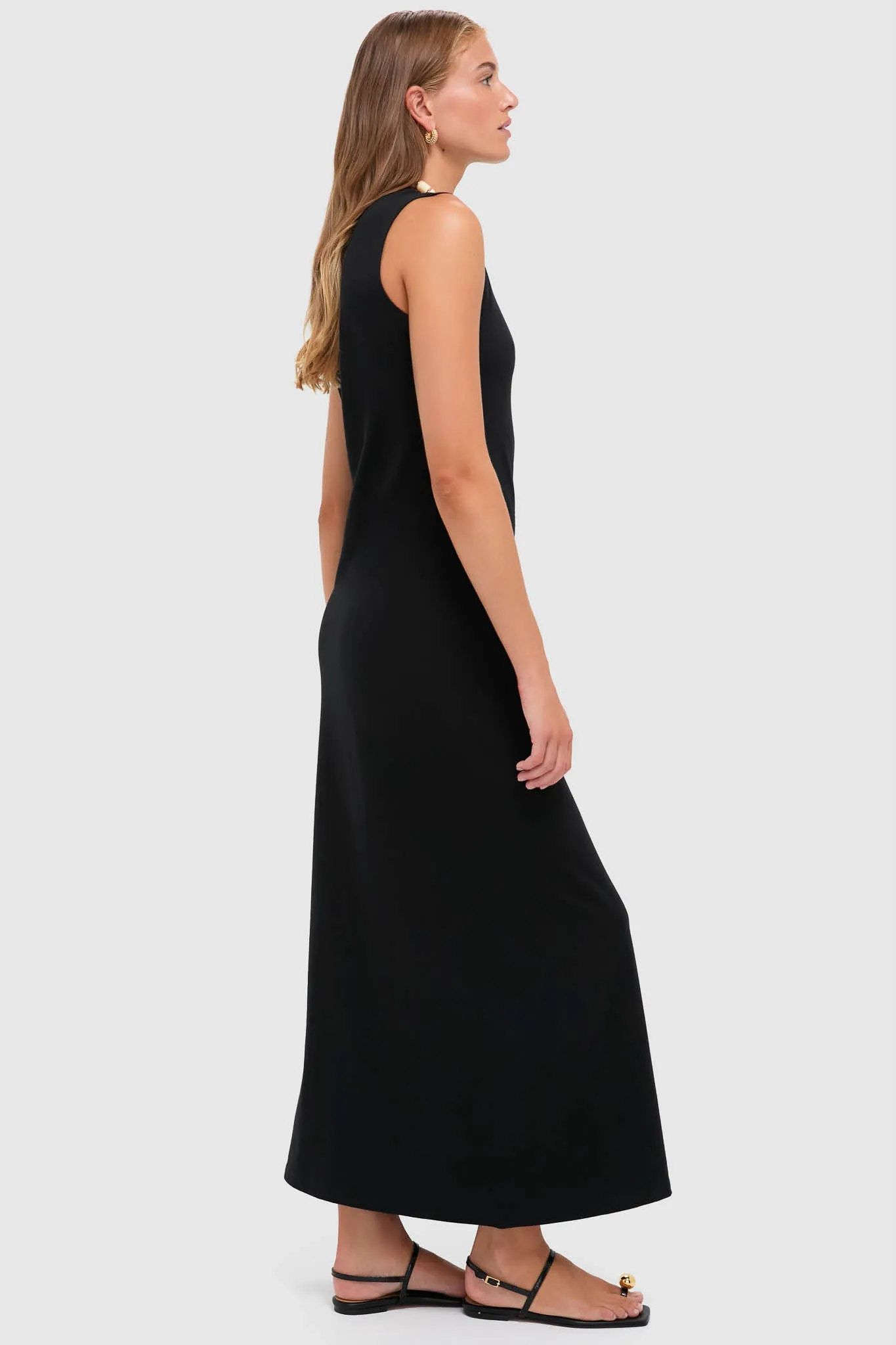 Black Margo Sleeveless Maxi Dress sold by Tuckernuck product image thumbnail 3