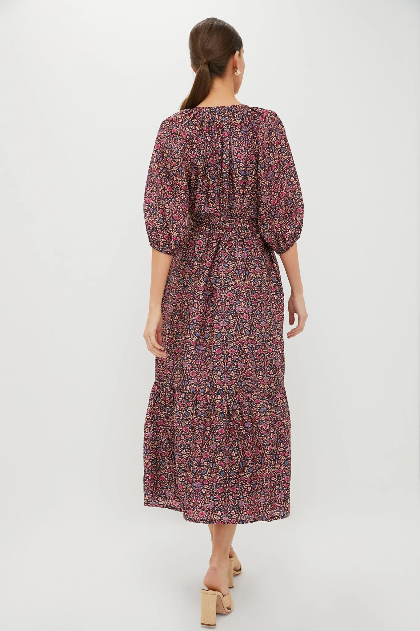 Raspberry Vine Floral Lyles Dress sold by Tuckernuck product image thumbnail 4