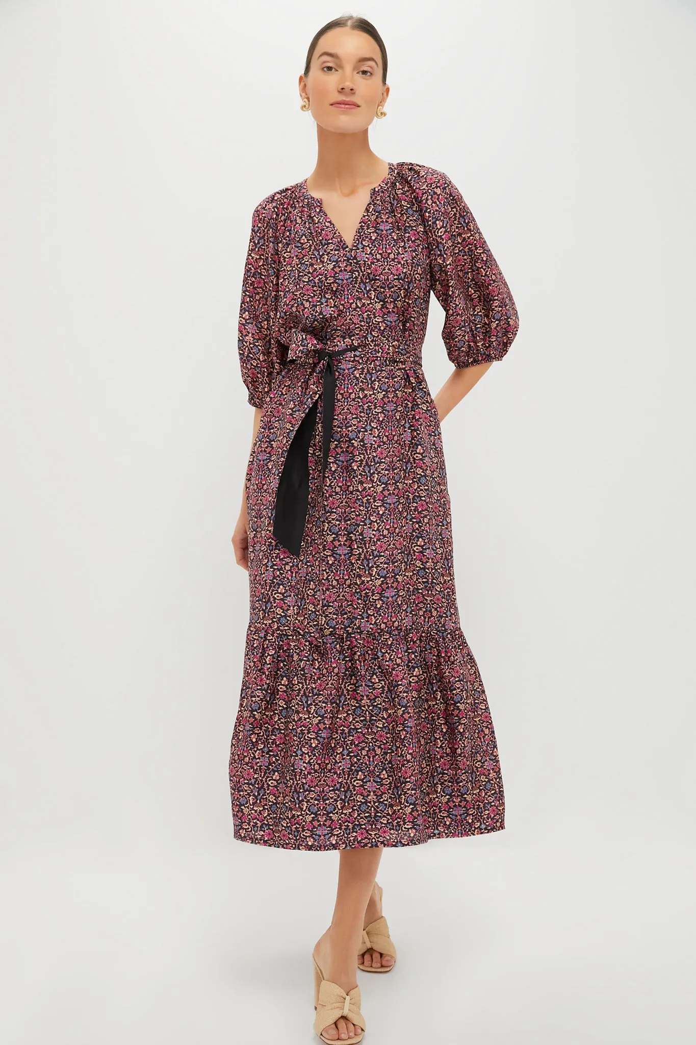 Raspberry Vine Floral Lyles Dress sold by Tuckernuck