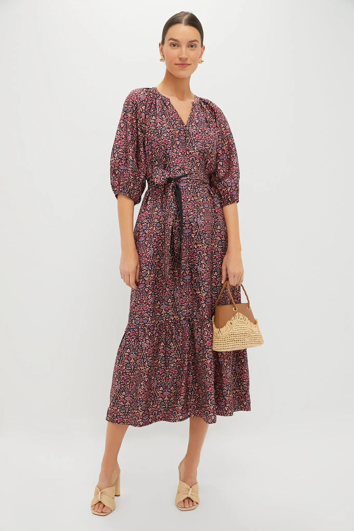 Raspberry Vine Floral Lyles Dress sold by Tuckernuck product image thumbnail 2