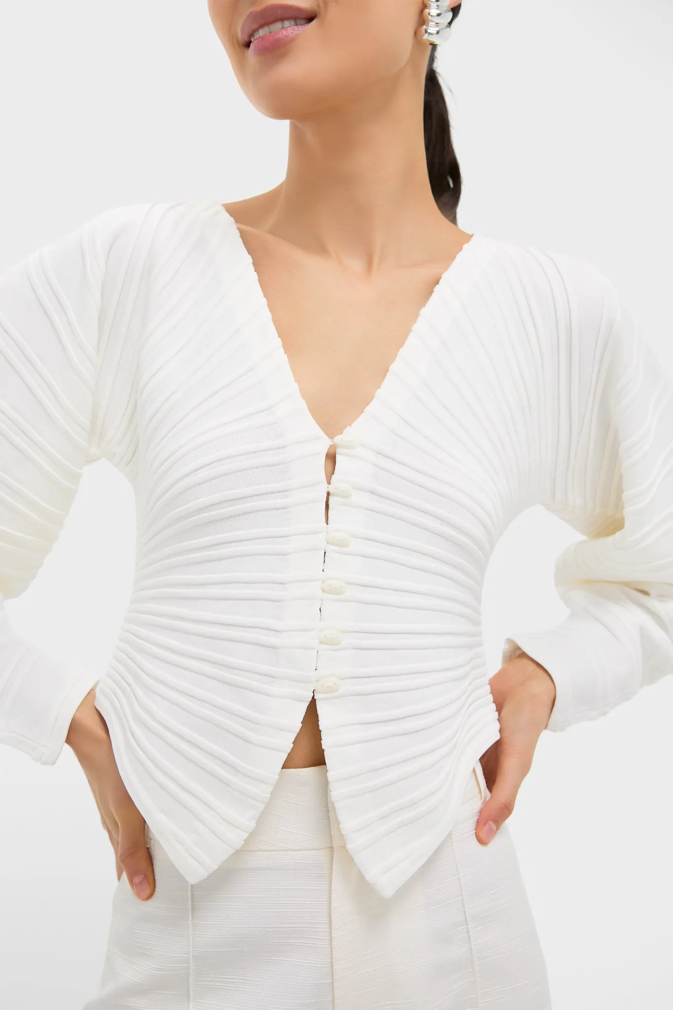 Off White Blair Knit Cardigan sold by Tuckernuck product image thumbnail 5