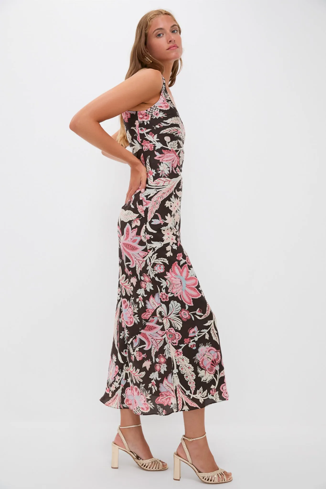 Adele Terra Floral Silk Dress sold by Tuckernuck product image thumbnail 3
