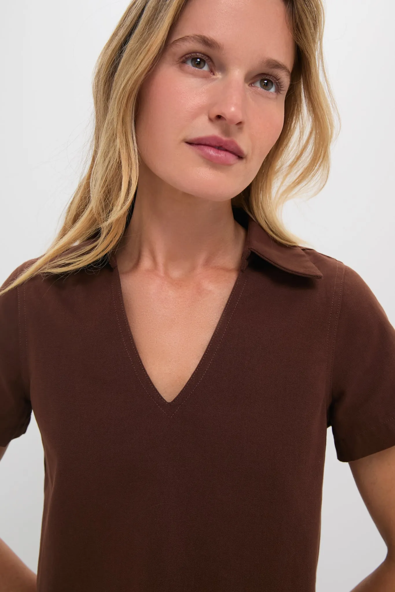 Chocolate Brown Cropped Glenn Top sold by Tuckernuck product image thumbnail 5
