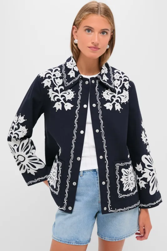 Navy Liliana Applique Jacket sold by Tuckernuck