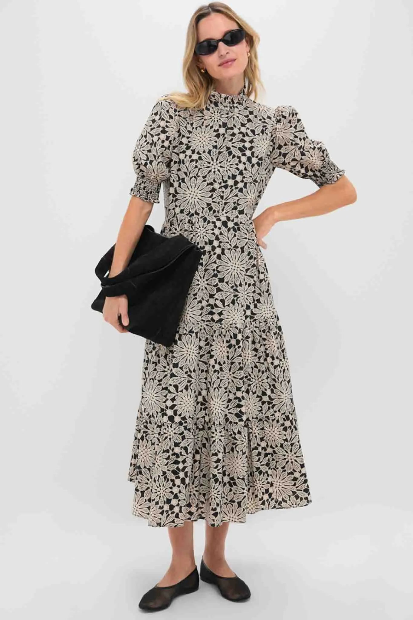 Black & Tan Printed Floral Bennett Maxi Dress sold by Tuckernuck product image thumbnail 3