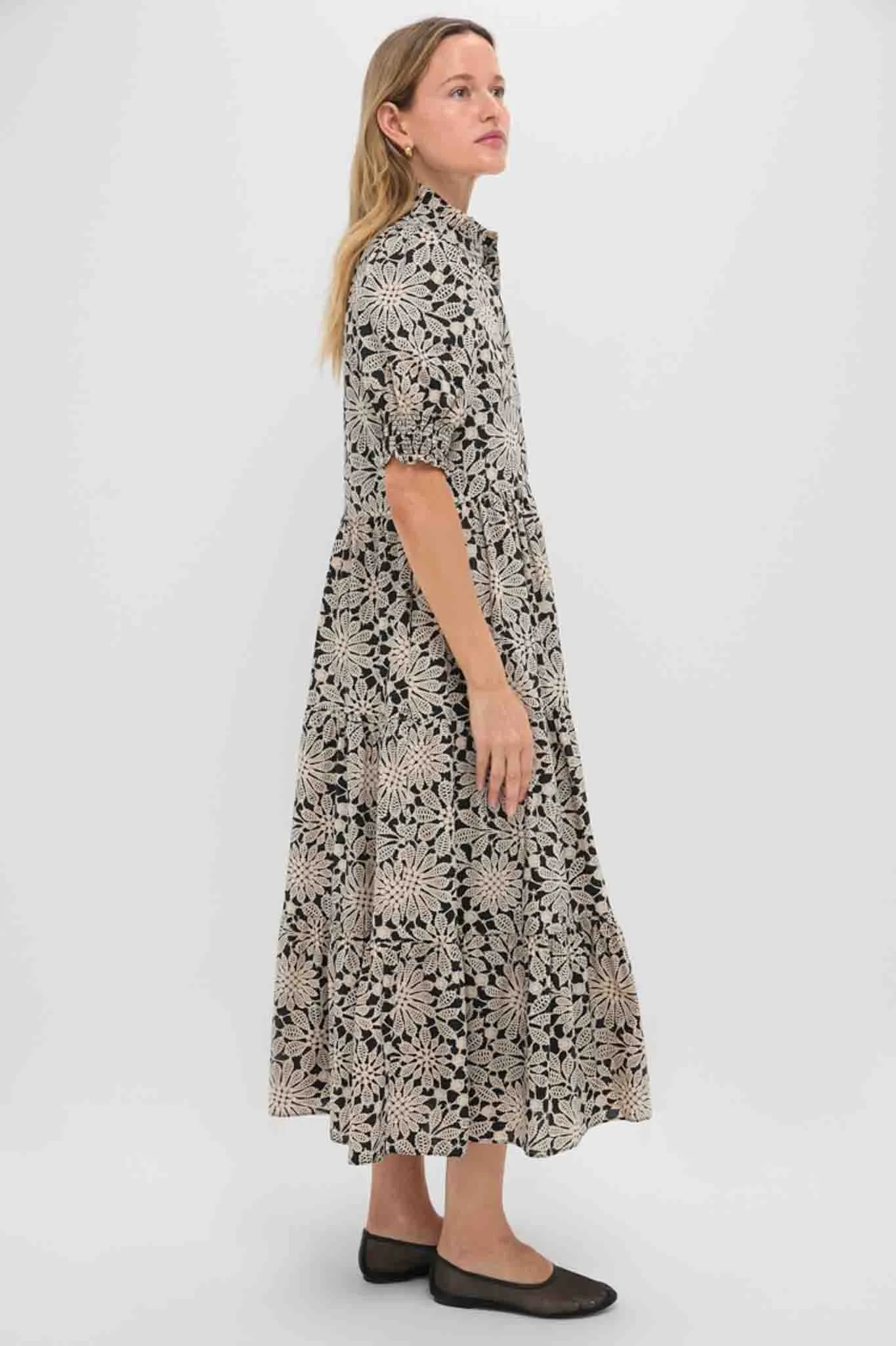 Black & Tan Printed Floral Bennett Maxi Dress sold by Tuckernuck product image thumbnail 4