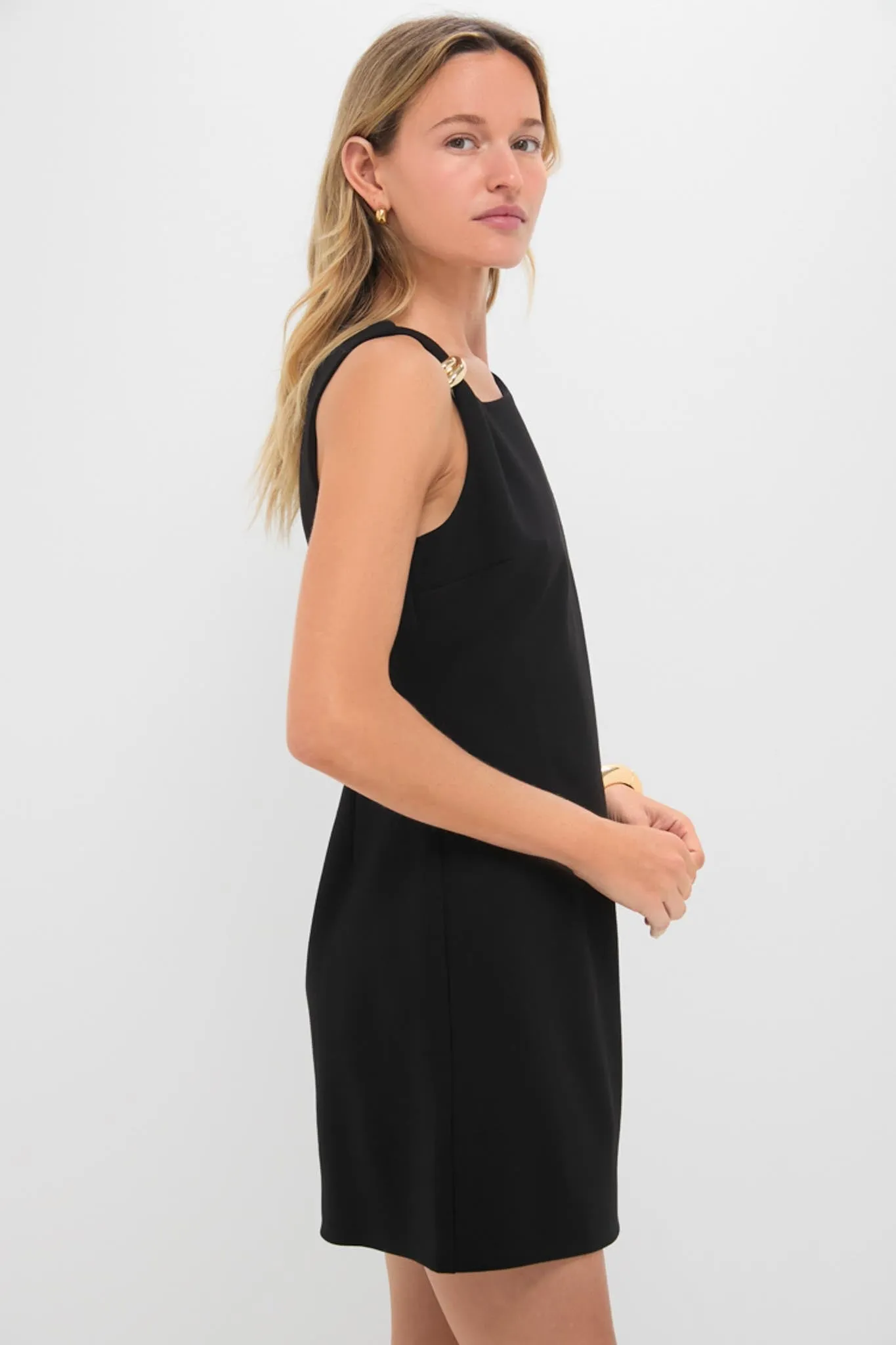 Black Asymmetrical Angelique Mini Dress sold by Tuckernuck product image thumbnail 3