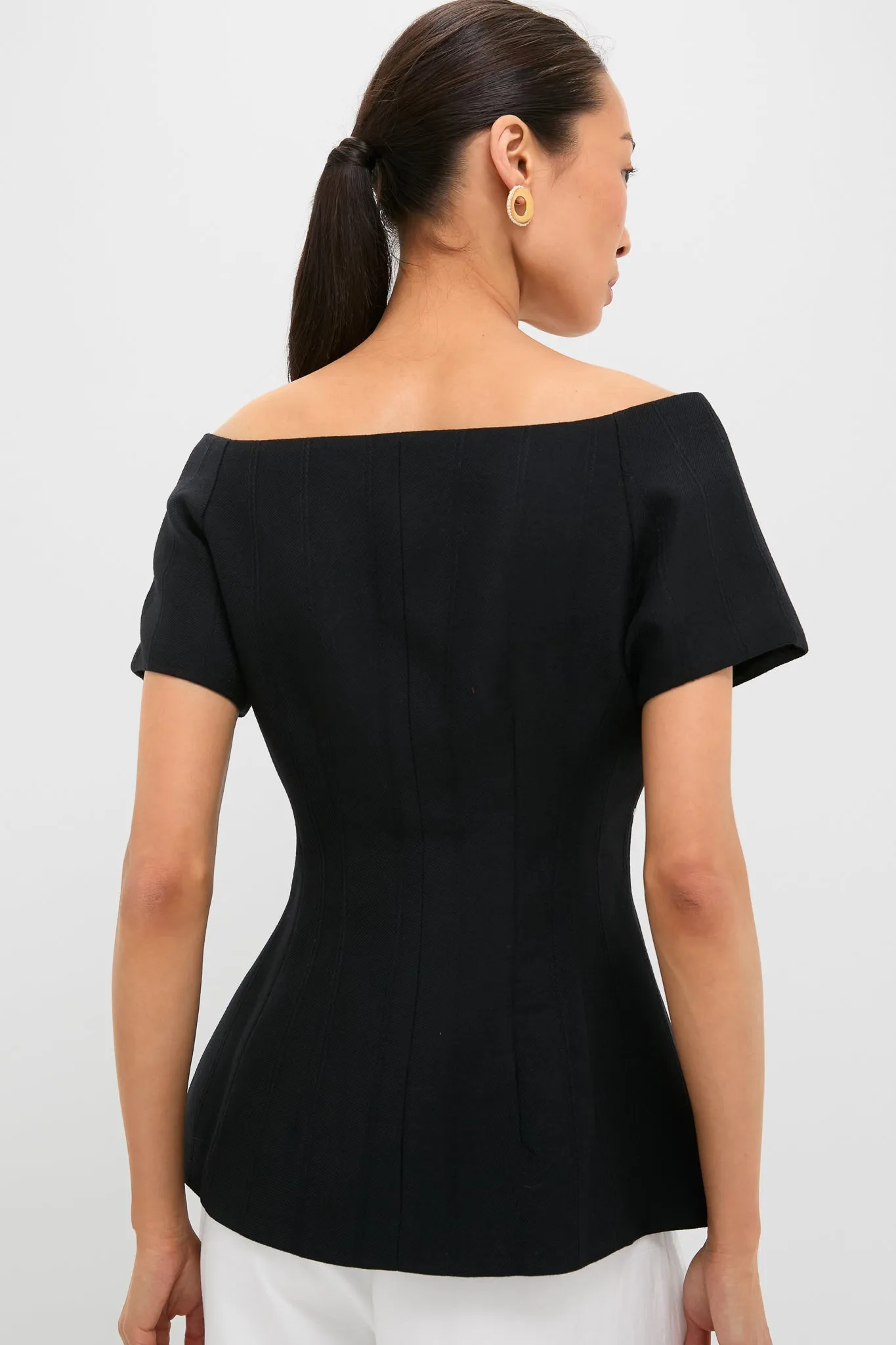 Black Hashiro Stripe Wool Top sold by Tuckernuck product image thumbnail 4