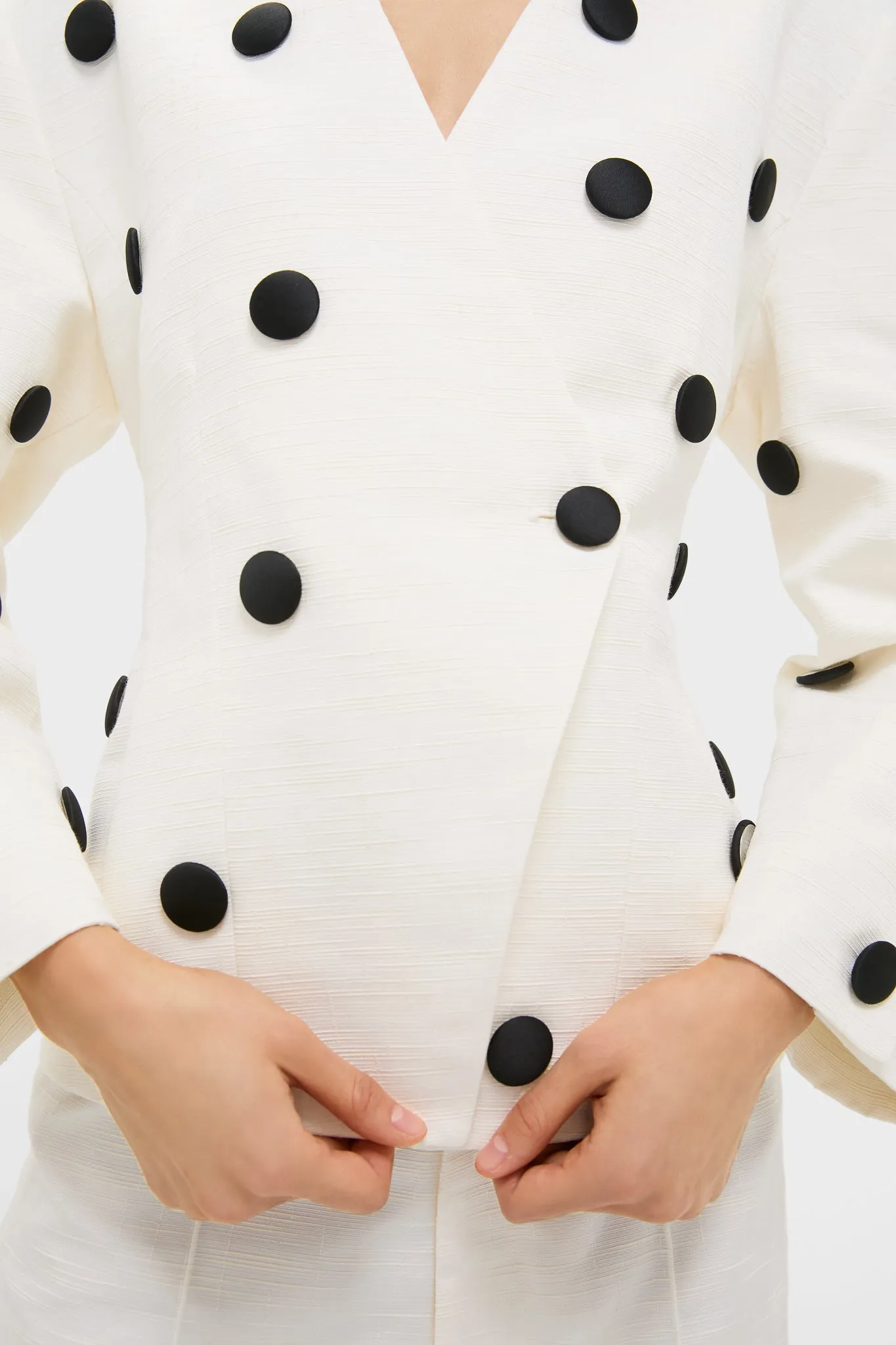 Black and Ecru Aloise Textured Buttons Jacket sold by Tuckernuck product image thumbnail 5