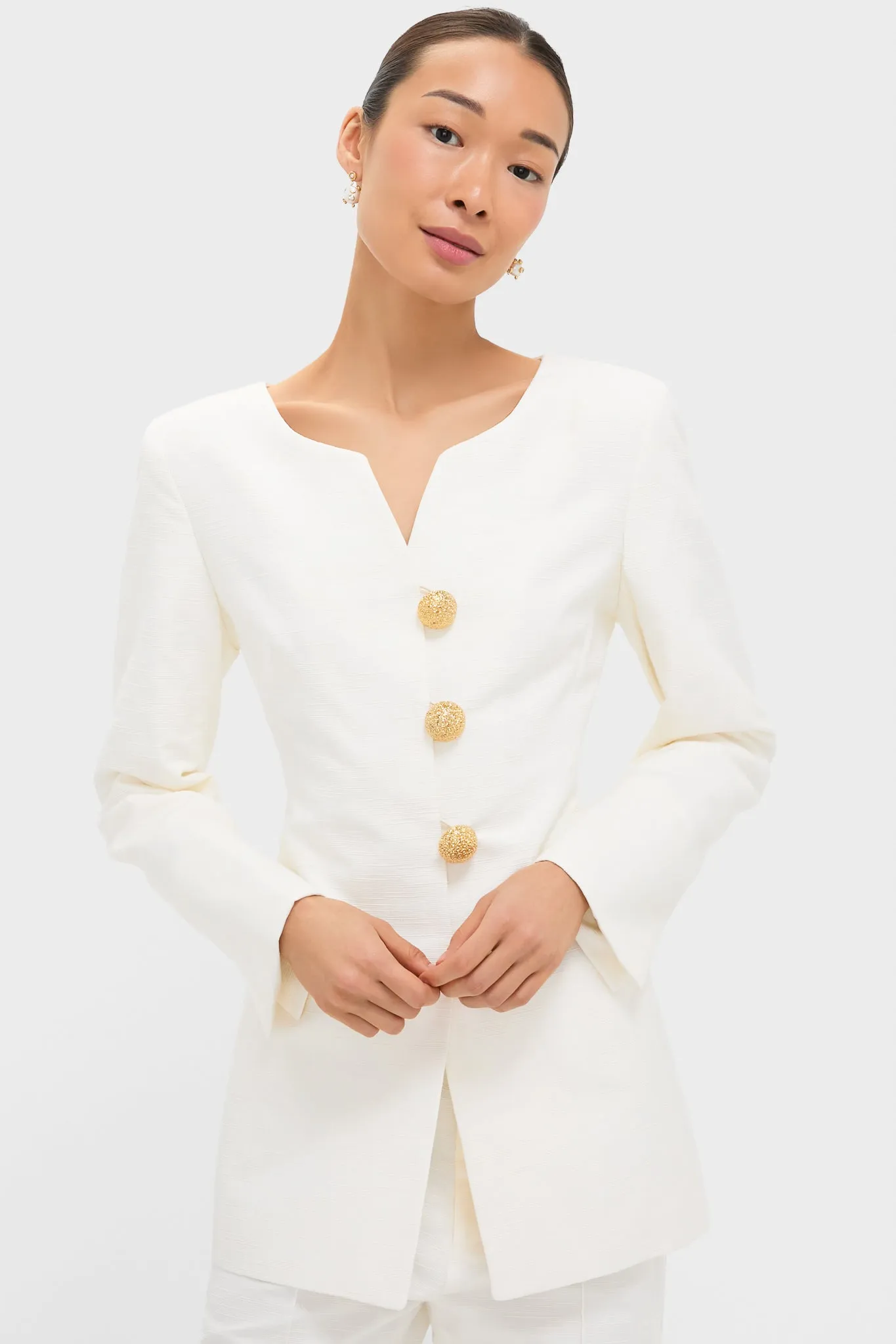 Ecru Claude Textured Jacket sold by Tuckernuck