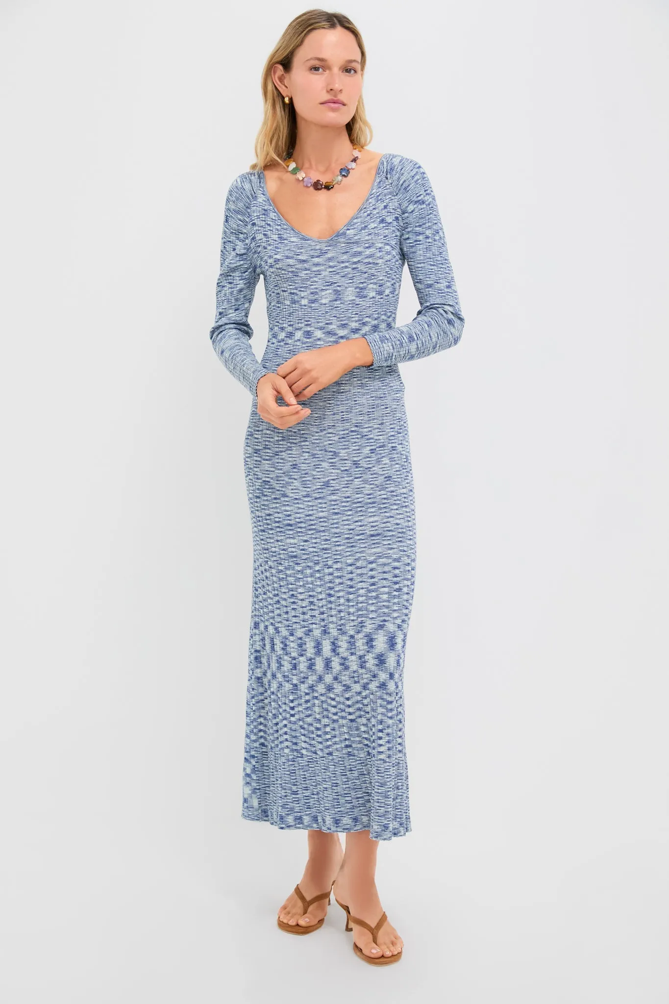 Navy Harper Off Shoulder Knit Sweater Midi Dress sold by Tuckernuck