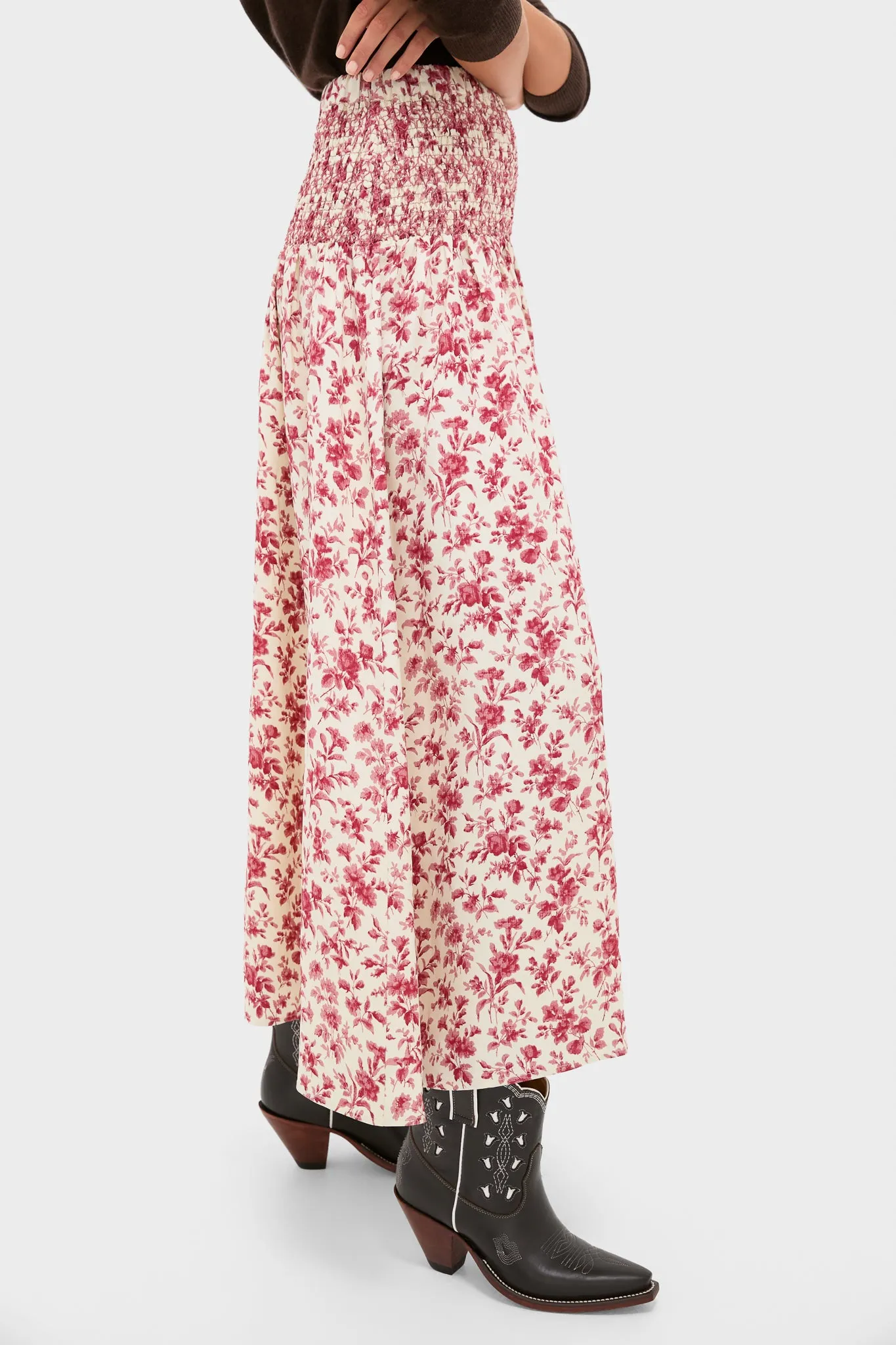 Pomegranate Bloom Smocked Benson Skirt sold by Tuckernuck product image thumbnail 3