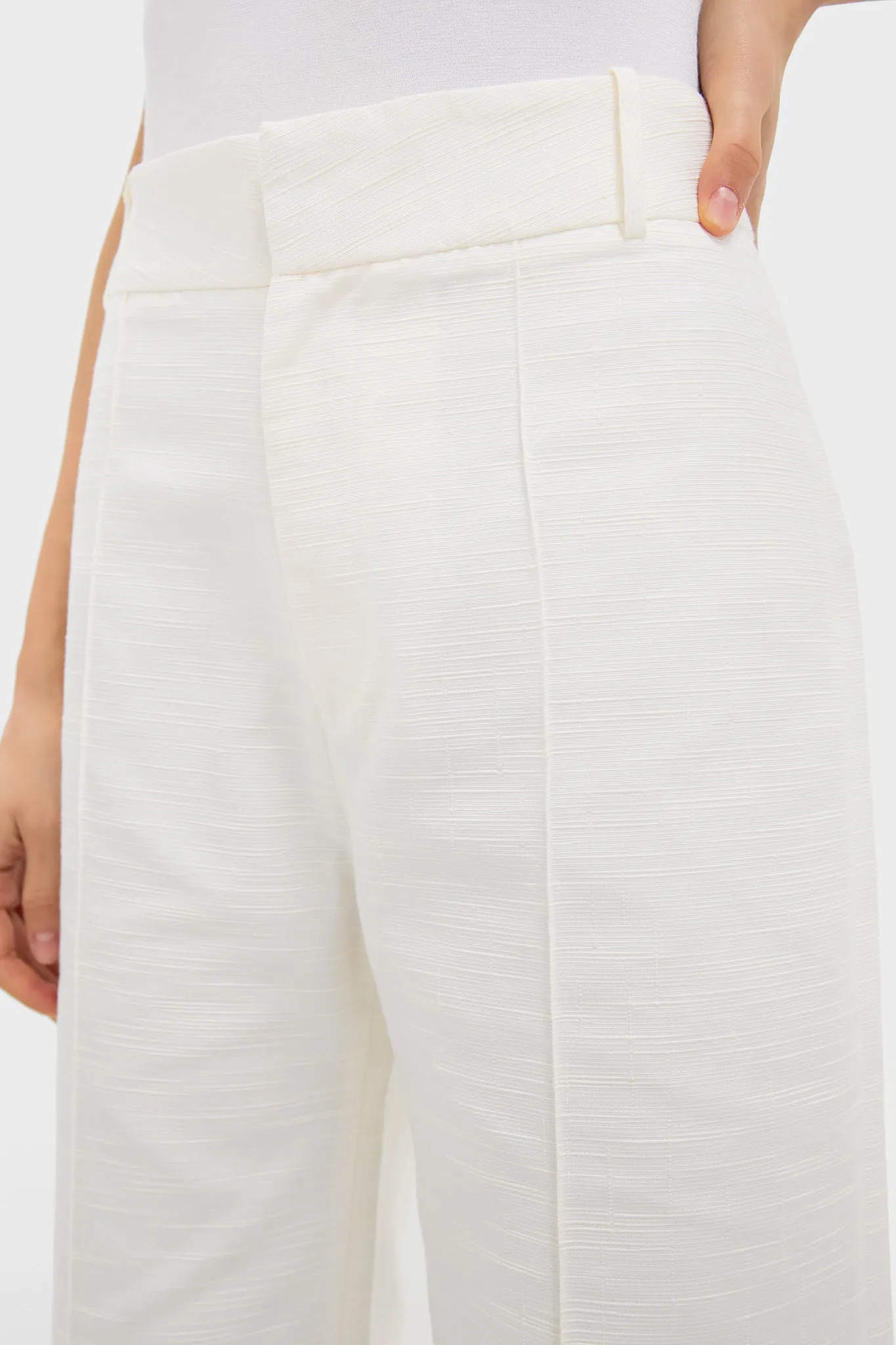 Ecru Yoshitomo Textured Pants sold by Tuckernuck product image thumbnail 5