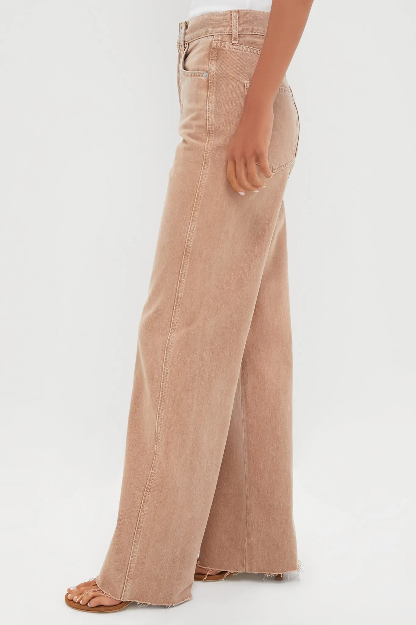 Tan Sierra Taylor High Rise Wide Leg sold by Tuckernuck product image thumbnail 3