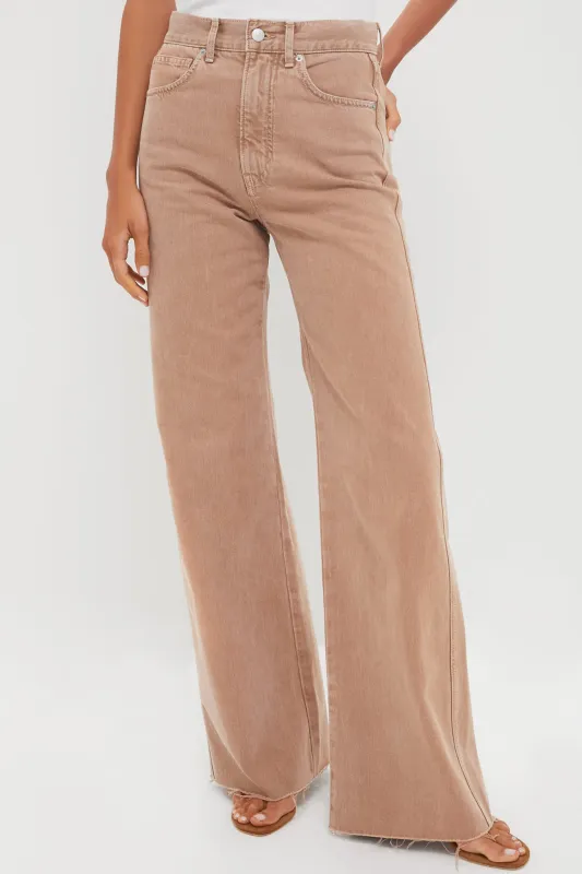 Tan Sierra Taylor High Rise Wide Leg sold by Tuckernuck