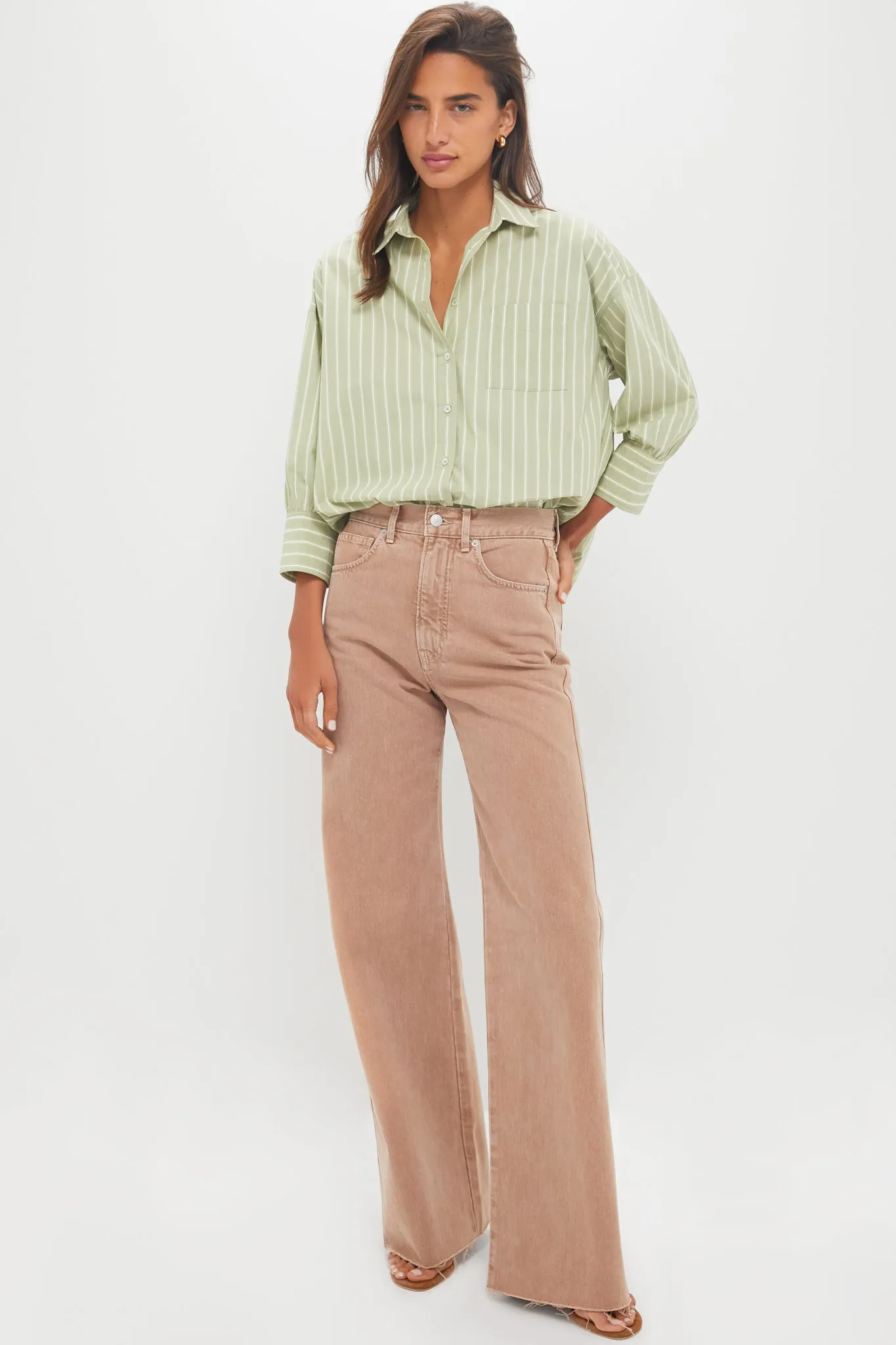 Tan Sierra Taylor High Rise Wide Leg sold by Tuckernuck product image thumbnail 5