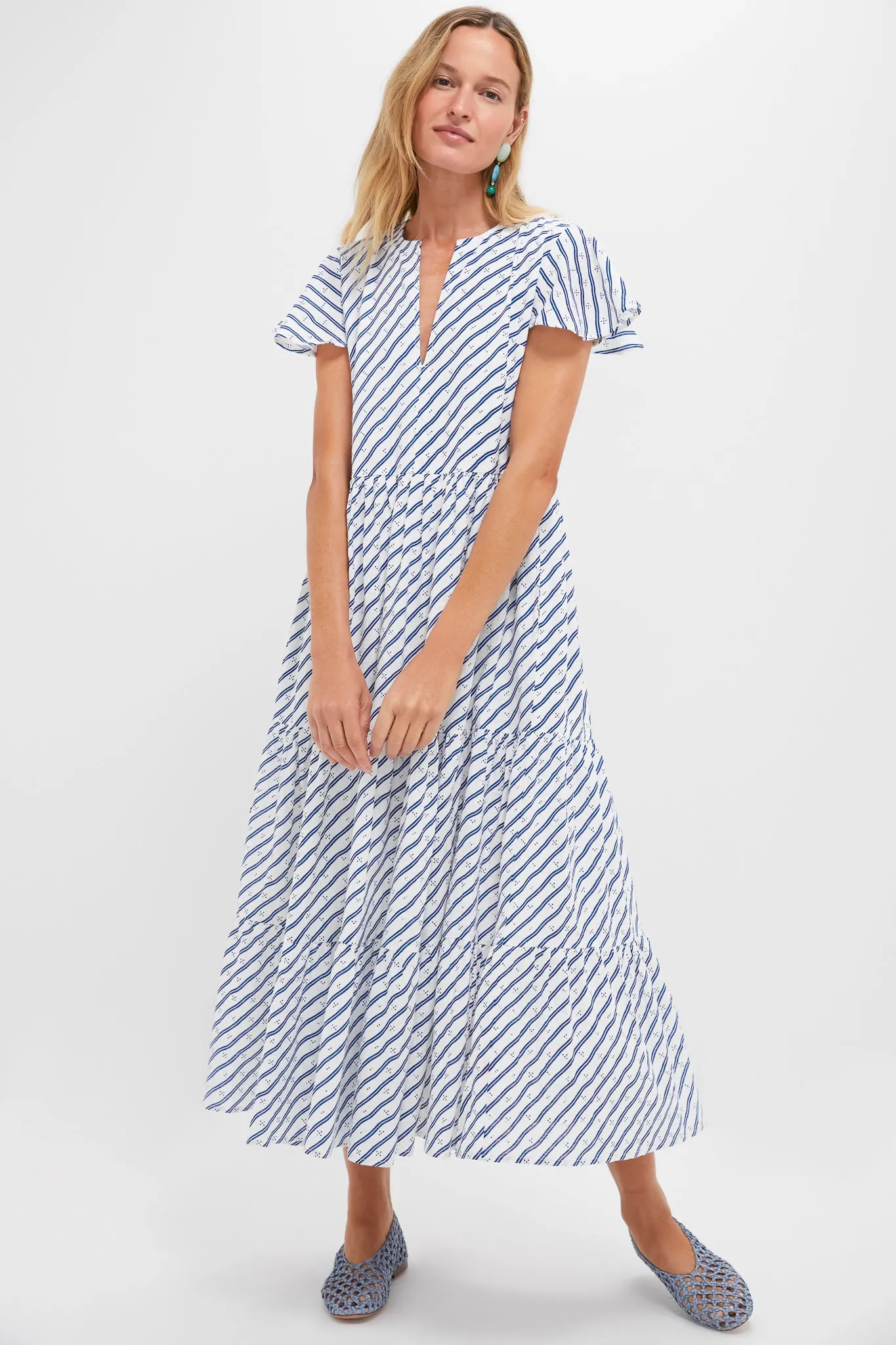 Dipsy Navy V-Neck Maxi Dress sold by Tuckernuck