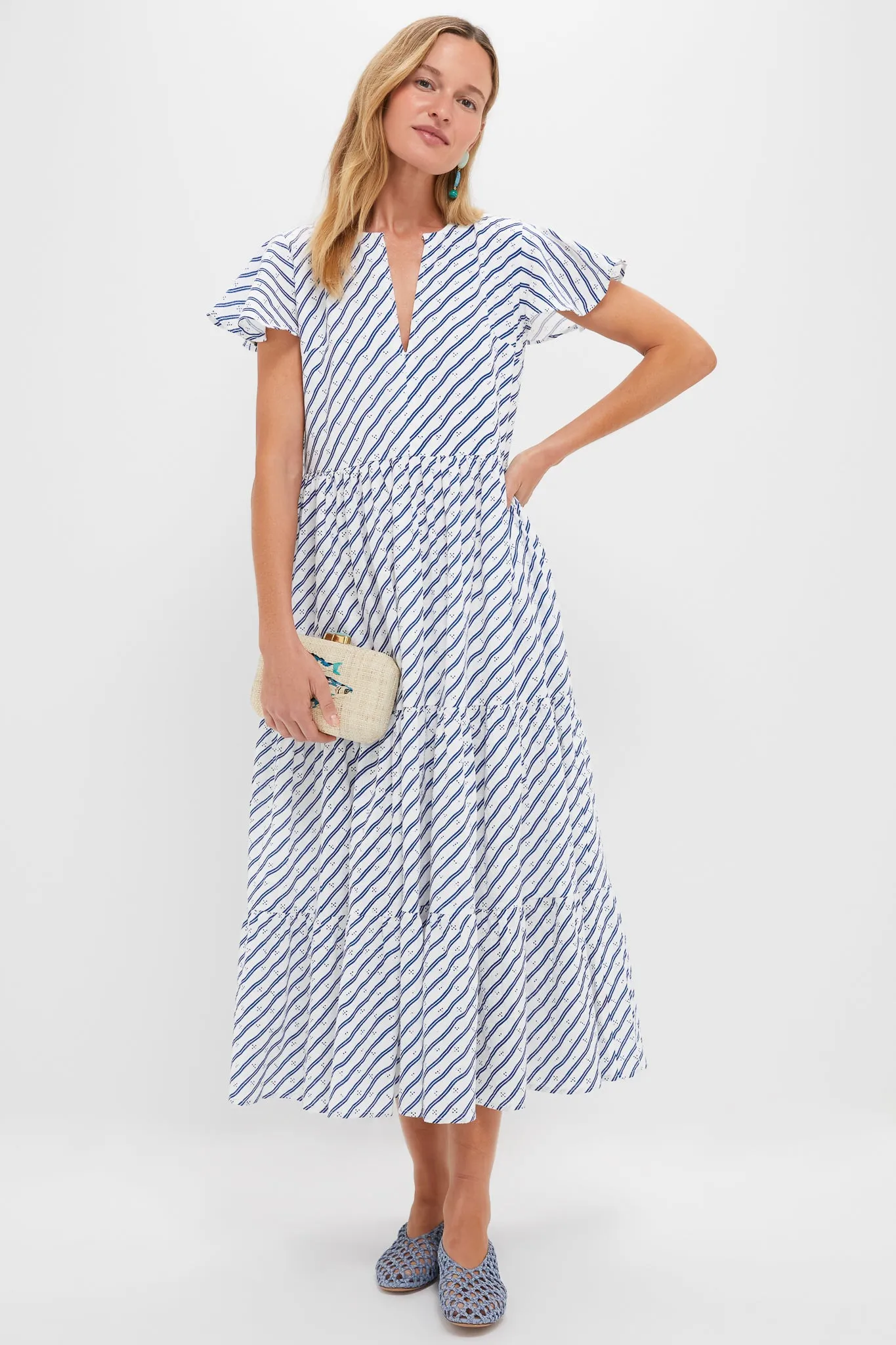 Dipsy Navy V-Neck Maxi Dress sold by Tuckernuck product image thumbnail 2