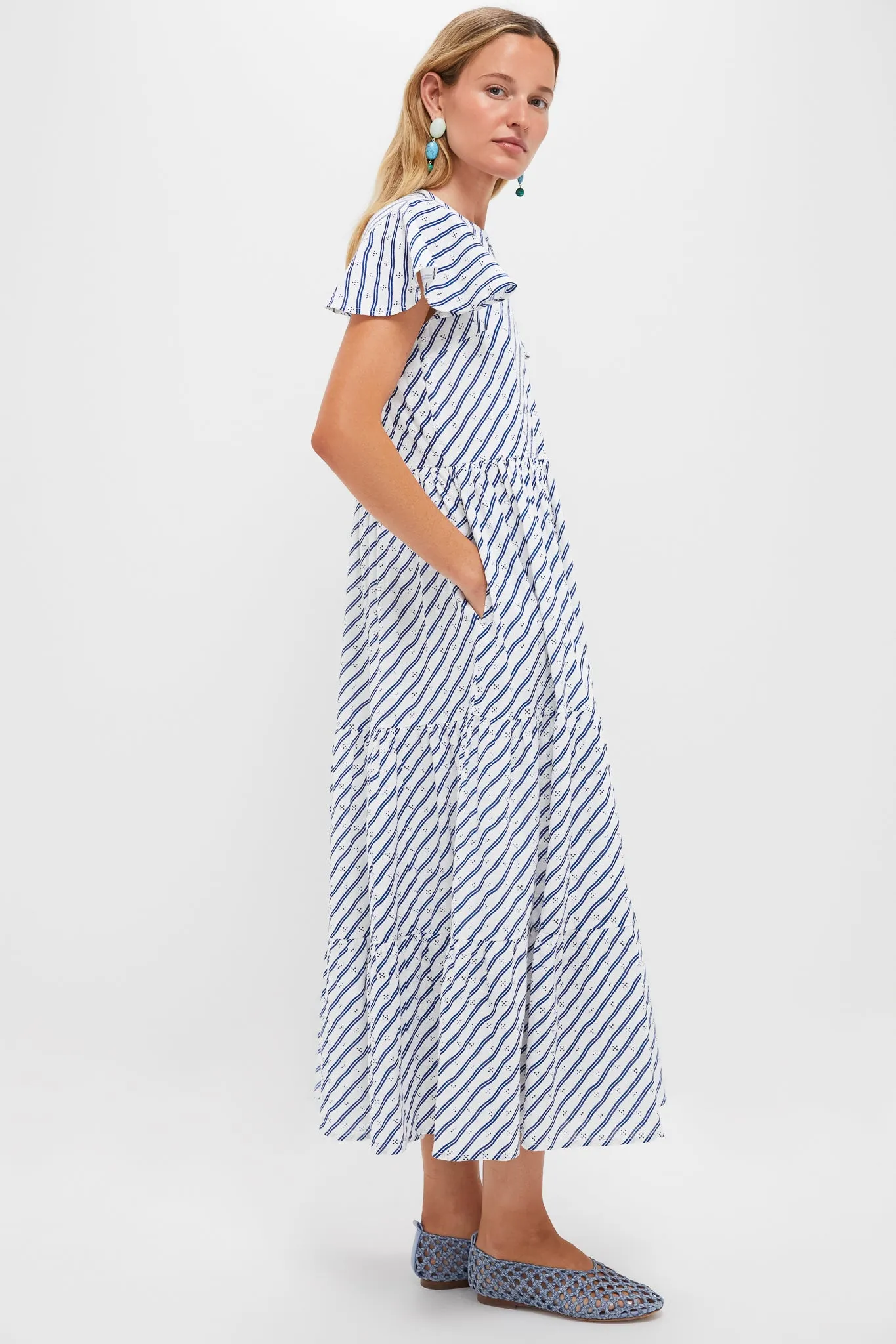 Dipsy Navy V-Neck Maxi Dress sold by Tuckernuck product image thumbnail 3