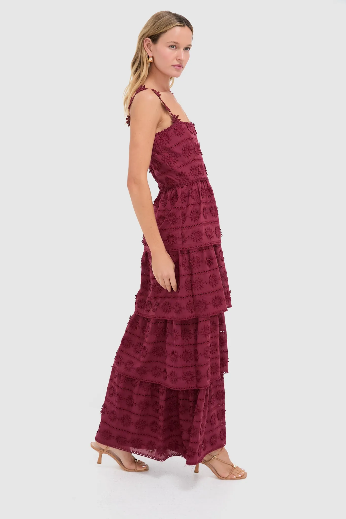 Wine Krystie Maxi Dress sold by Tuckernuck product image thumbnail 4