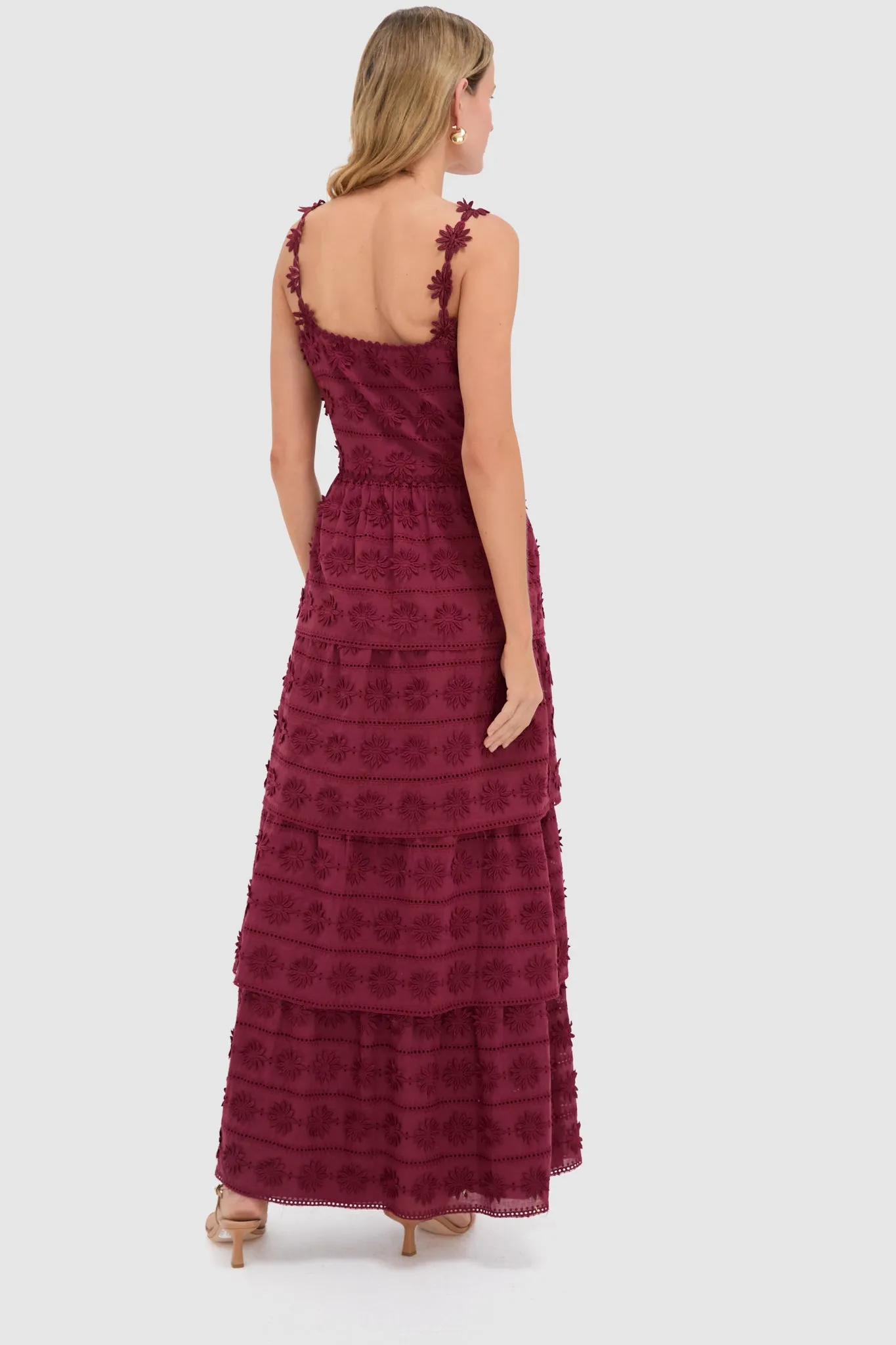 Wine Krystie Maxi Dress sold by Tuckernuck product image thumbnail 5