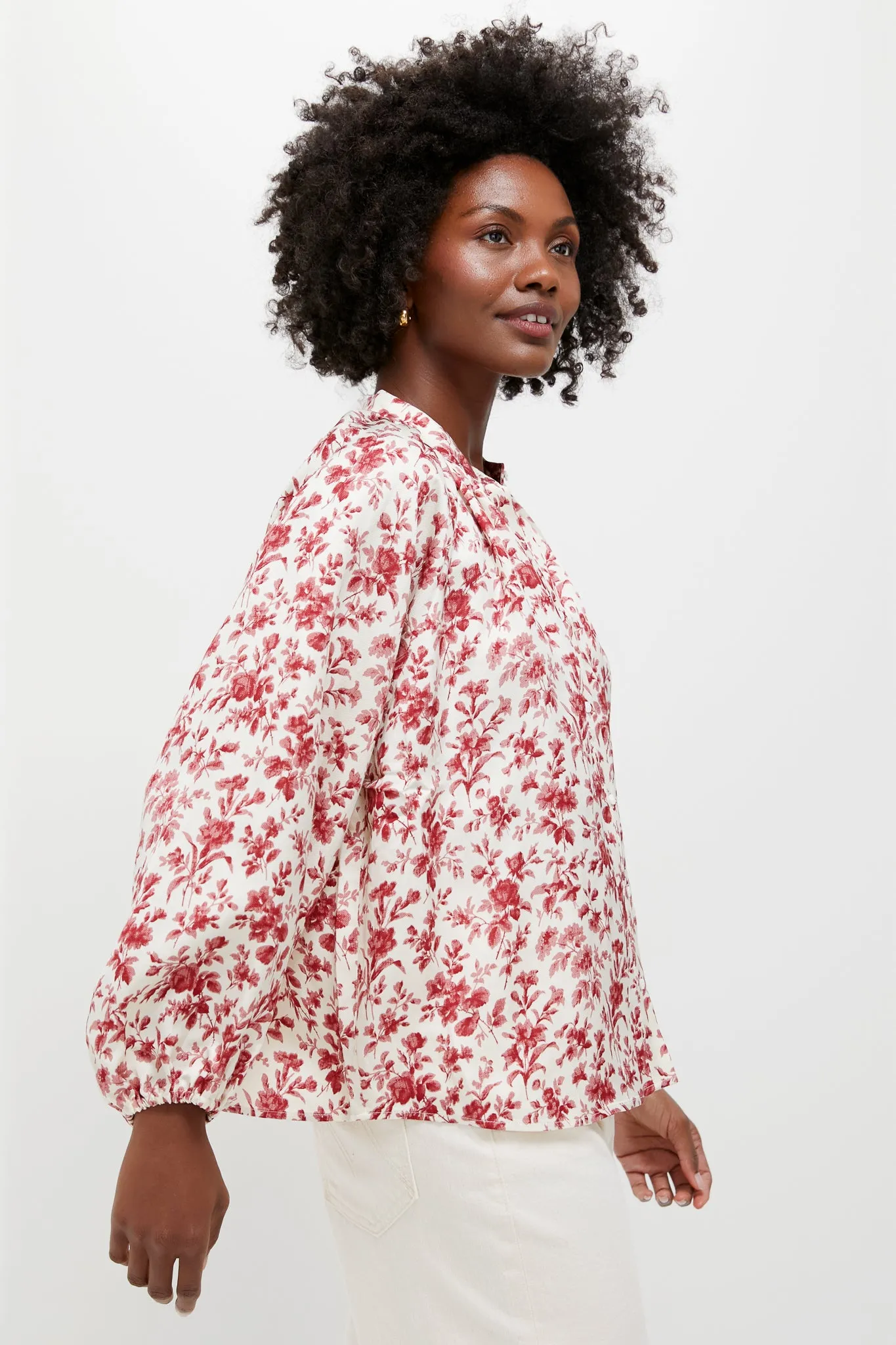 Pomegranate Bloom Sawyer Blouse sold by Tuckernuck product image thumbnail 3