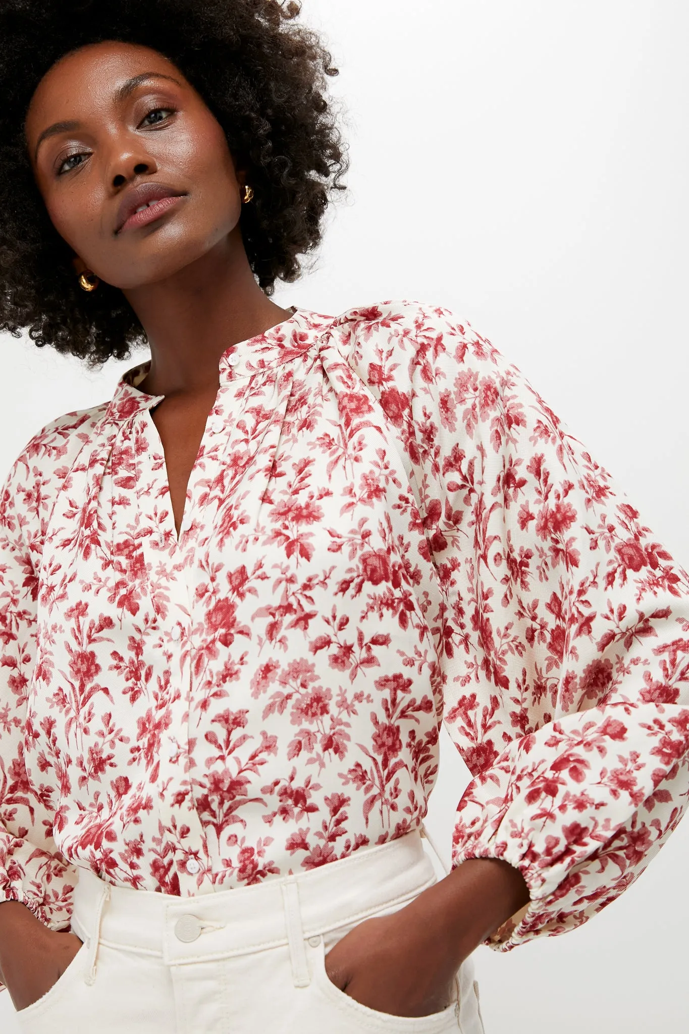 Pomegranate Bloom Sawyer Blouse sold by Tuckernuck product image thumbnail 5