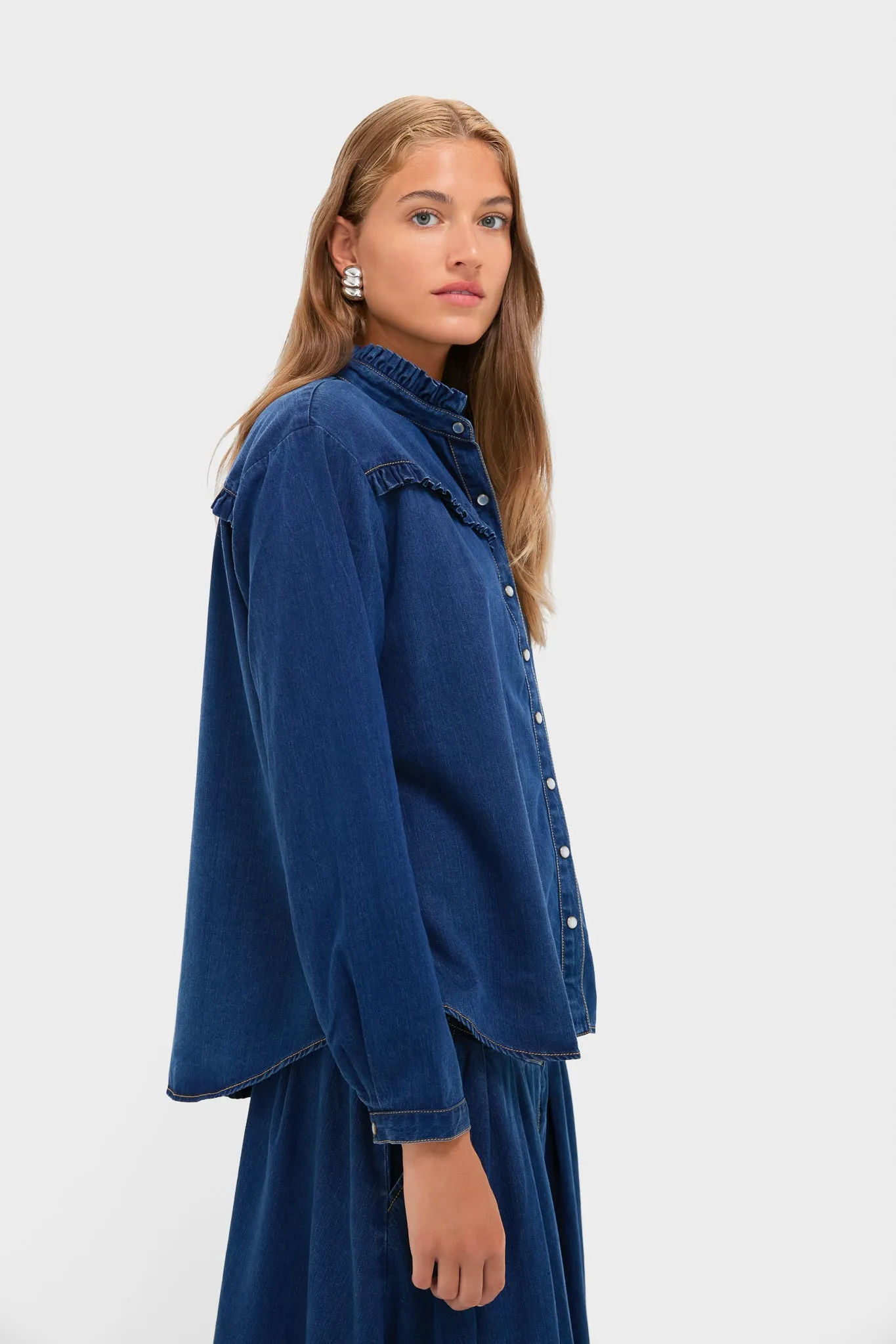 Denim Blue Pierce Button Down sold by Tuckernuck product image thumbnail 3