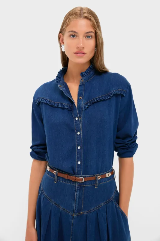 Denim Blue Pierce Button Down sold by Tuckernuck