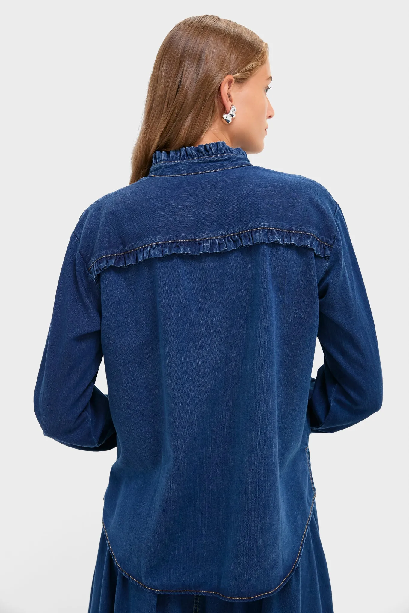 Denim Blue Pierce Button Down sold by Tuckernuck product image thumbnail 4