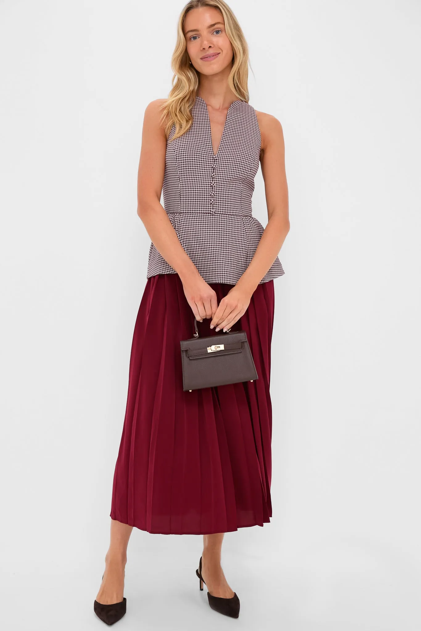 Berry Long Peplum Dress sold by Tuckernuck product image thumbnail 2