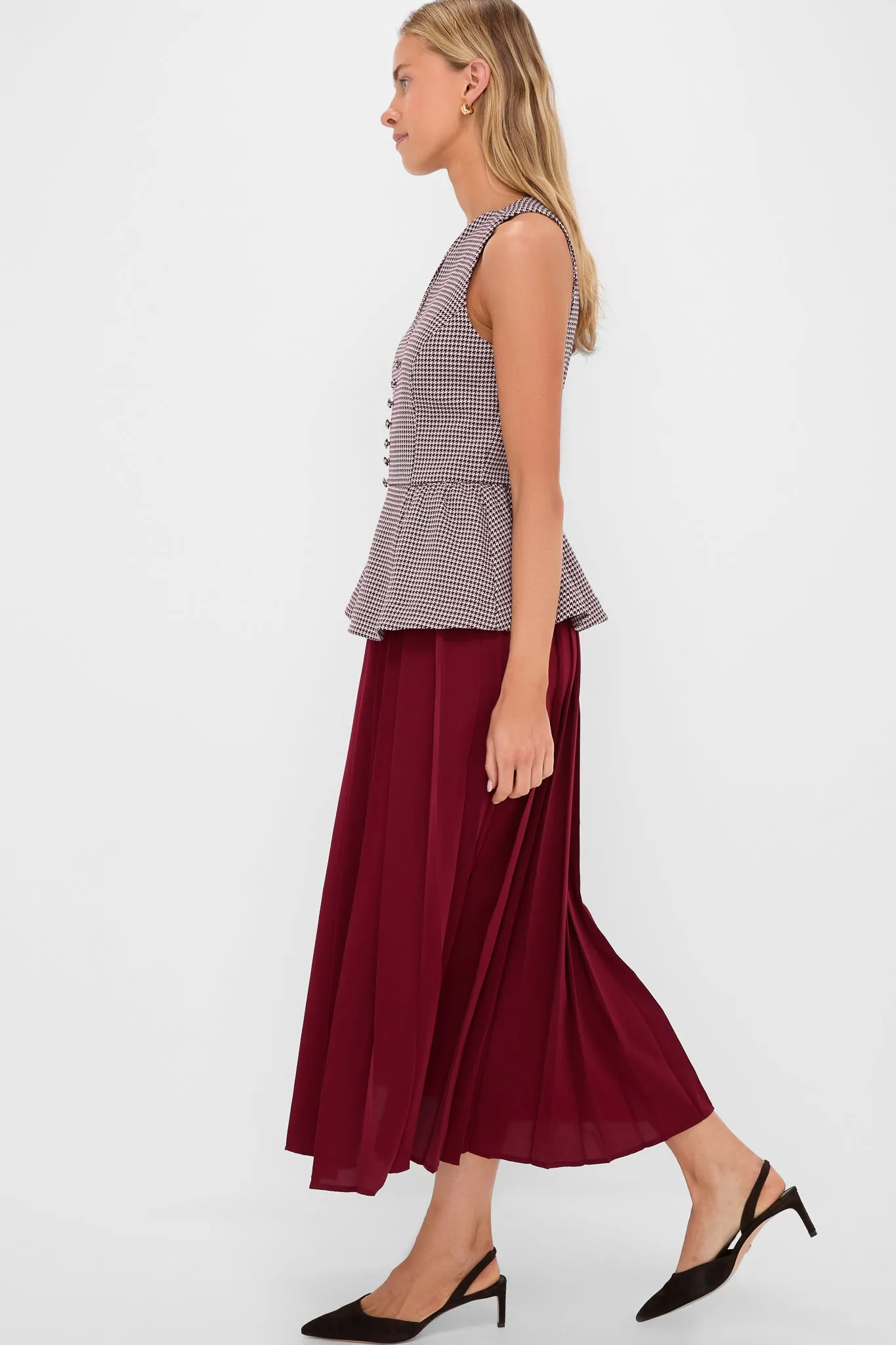 Berry Long Peplum Dress sold by Tuckernuck product image thumbnail 3