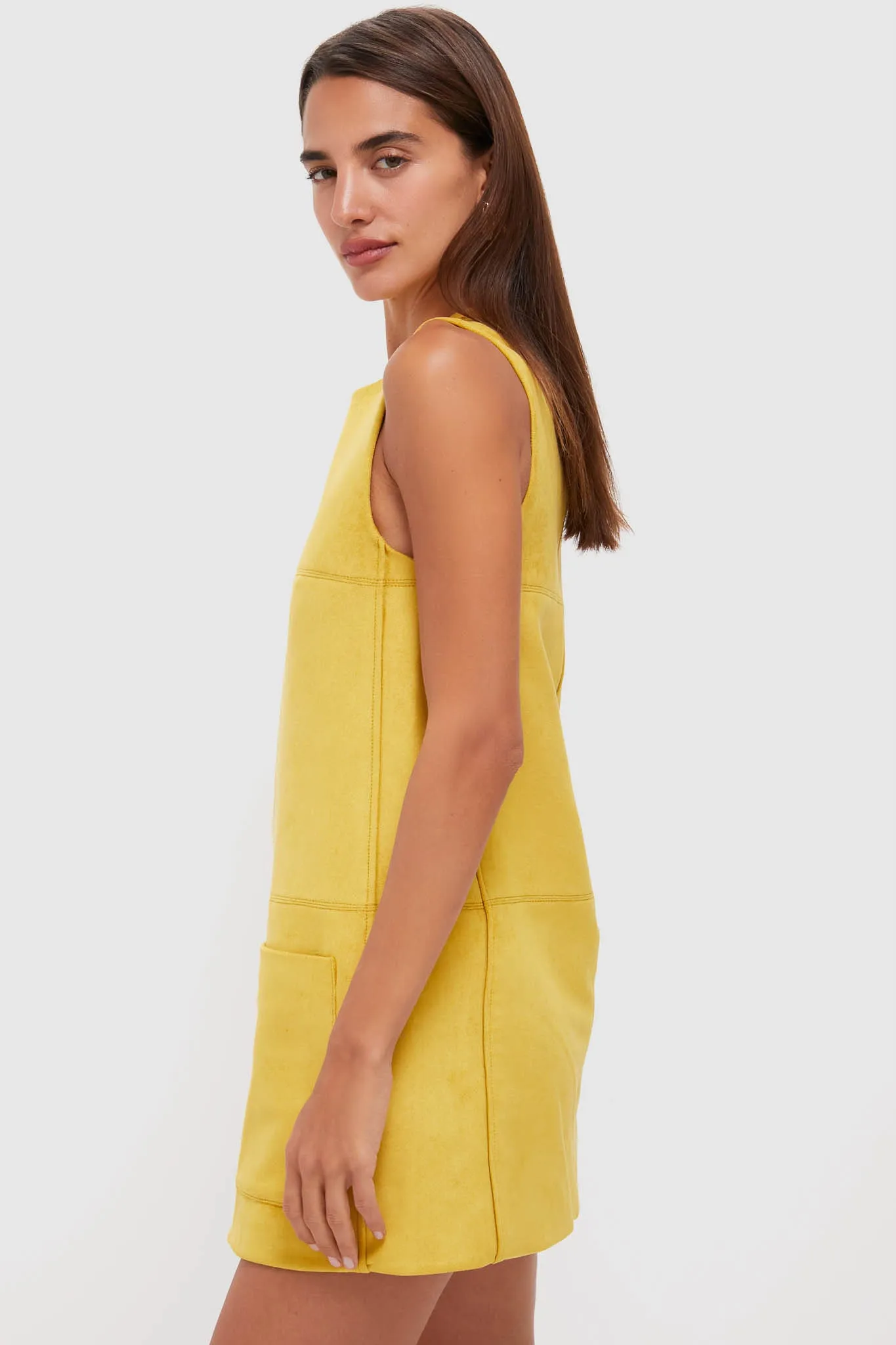 Citrine Suede Dakota Mini Dress sold by Tuckernuck product image thumbnail 3