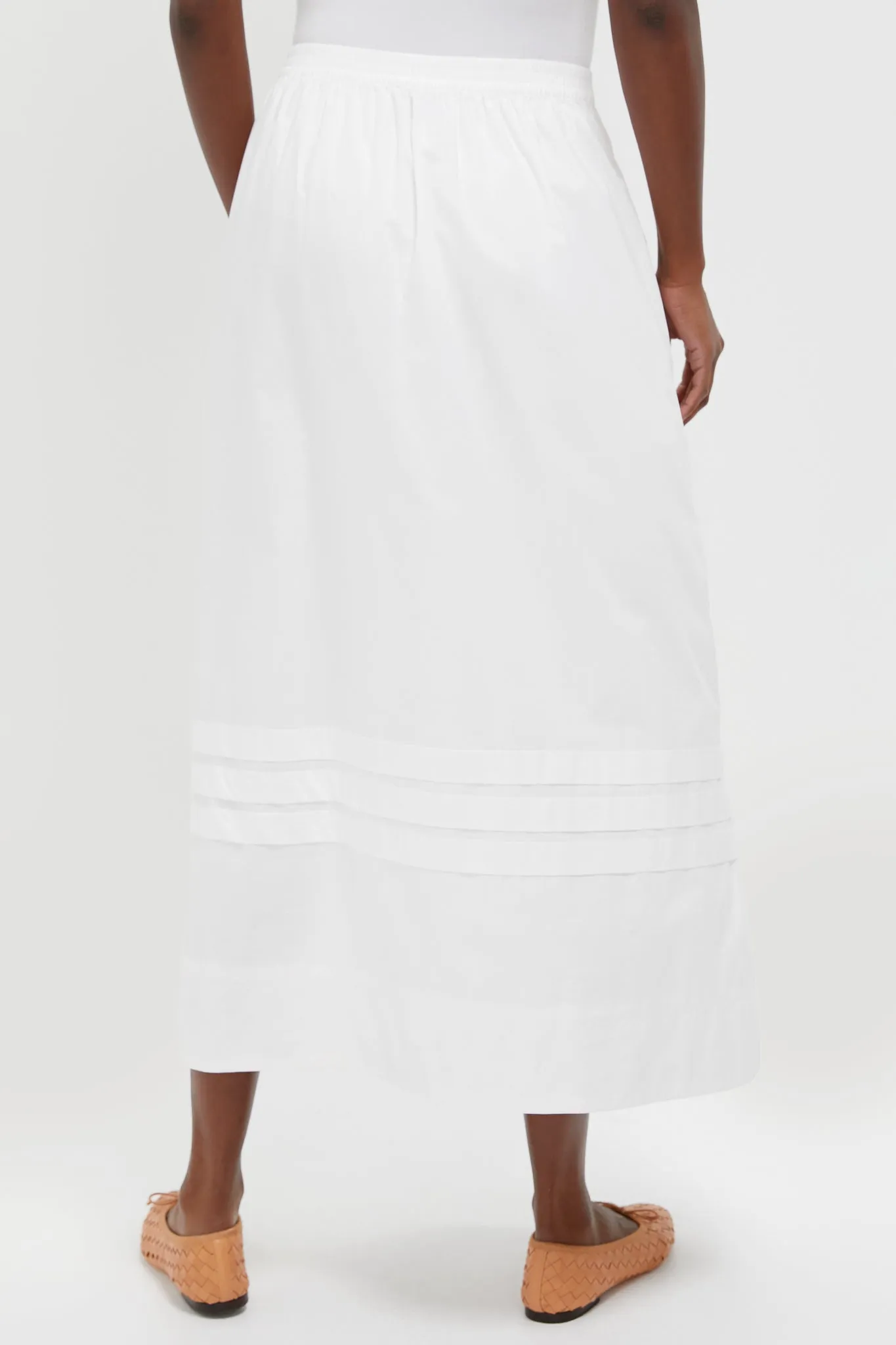Ivory Pintuck Solstice Midi Skirt sold by Tuckernuck product image thumbnail 4