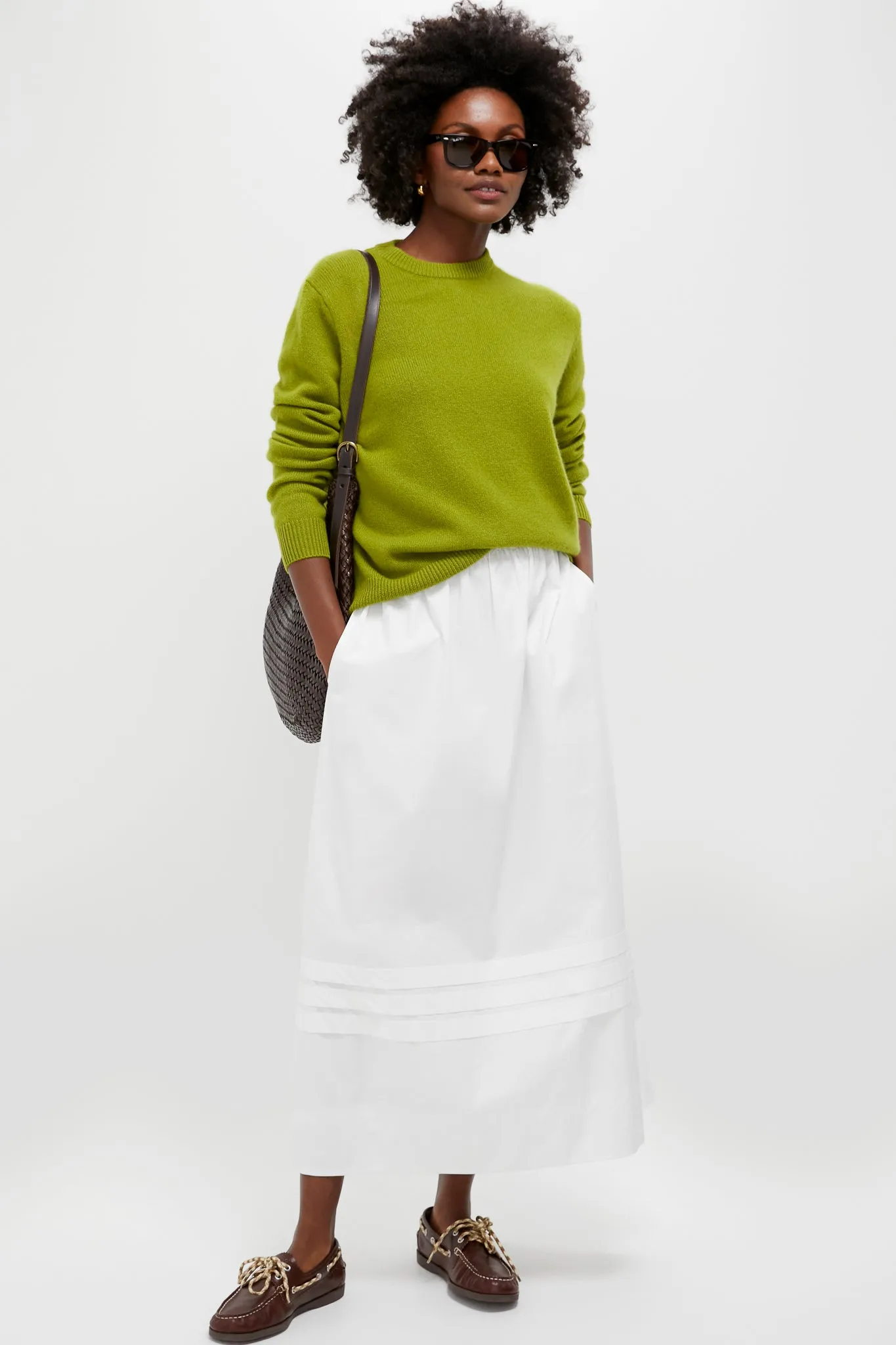 Ivory Pintuck Solstice Midi Skirt sold by Tuckernuck product image thumbnail 2