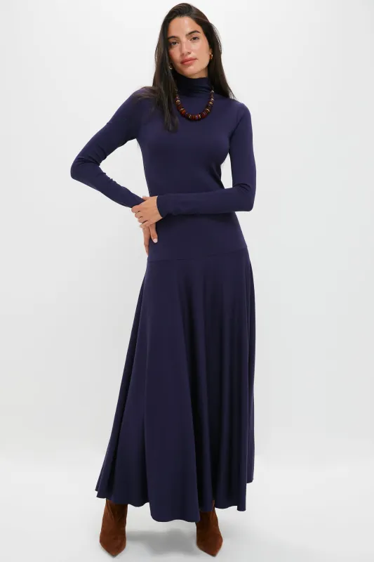 Ink Lux Jersey Knit Turtleneck Long Sleeve A-Line Dress sold by Tuckernuck