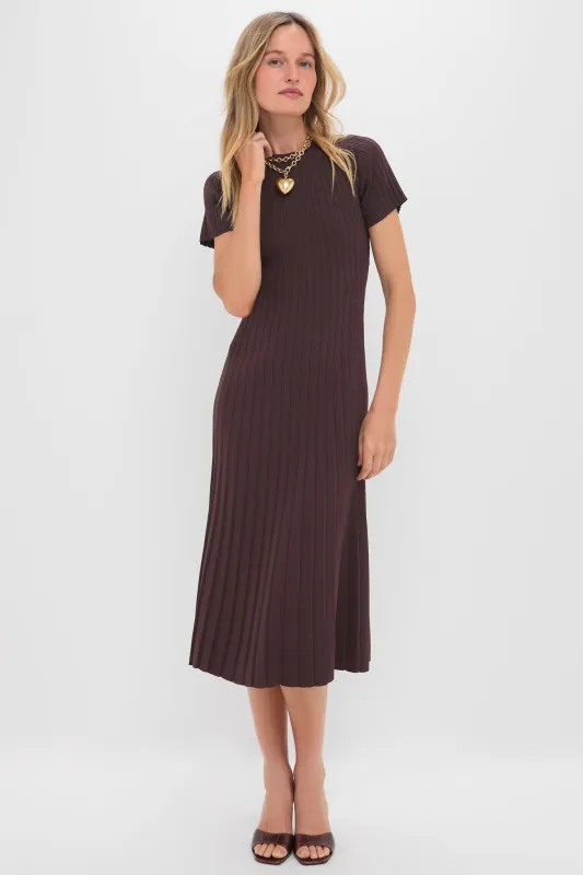 Chocolate Knit Murphy Swing Midi Dress sold by Tuckernuck