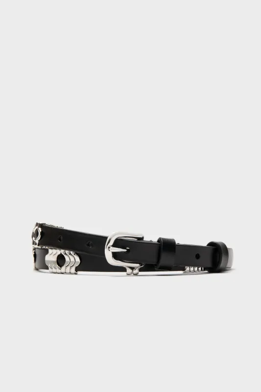 Black and Silver Odena Belt sold by Tuckernuck